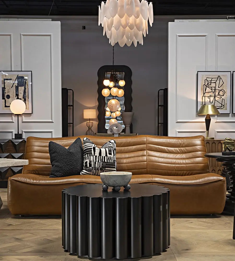 Mcclain 3 Seater, Roche Tan Leather