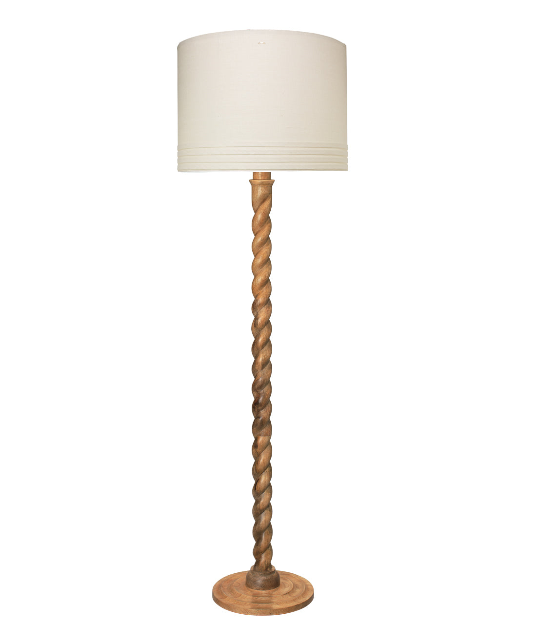 Barley Twist Floor Lamp-Brown