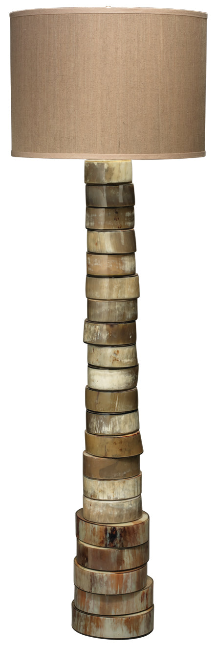 Stacked Horn Floor Lamp-Brown
