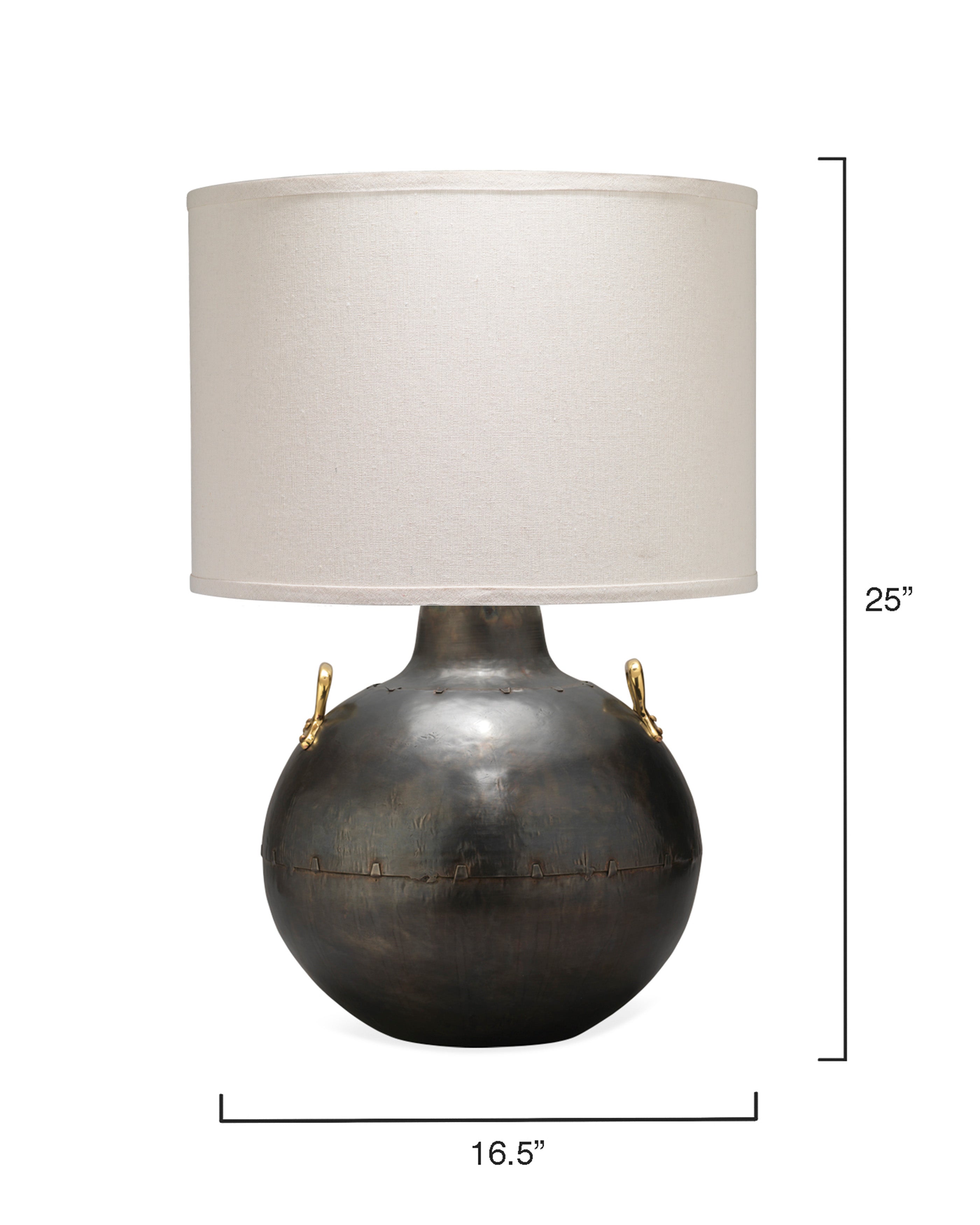 Two Handled Kettle Table Lamp-Grey