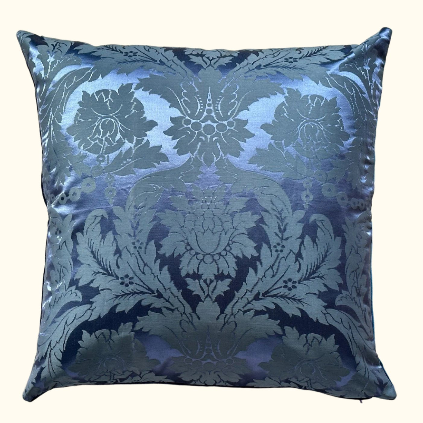 Antique Silk Damask c. 1900's Pillow - 24" x 24" - Europe - 209b