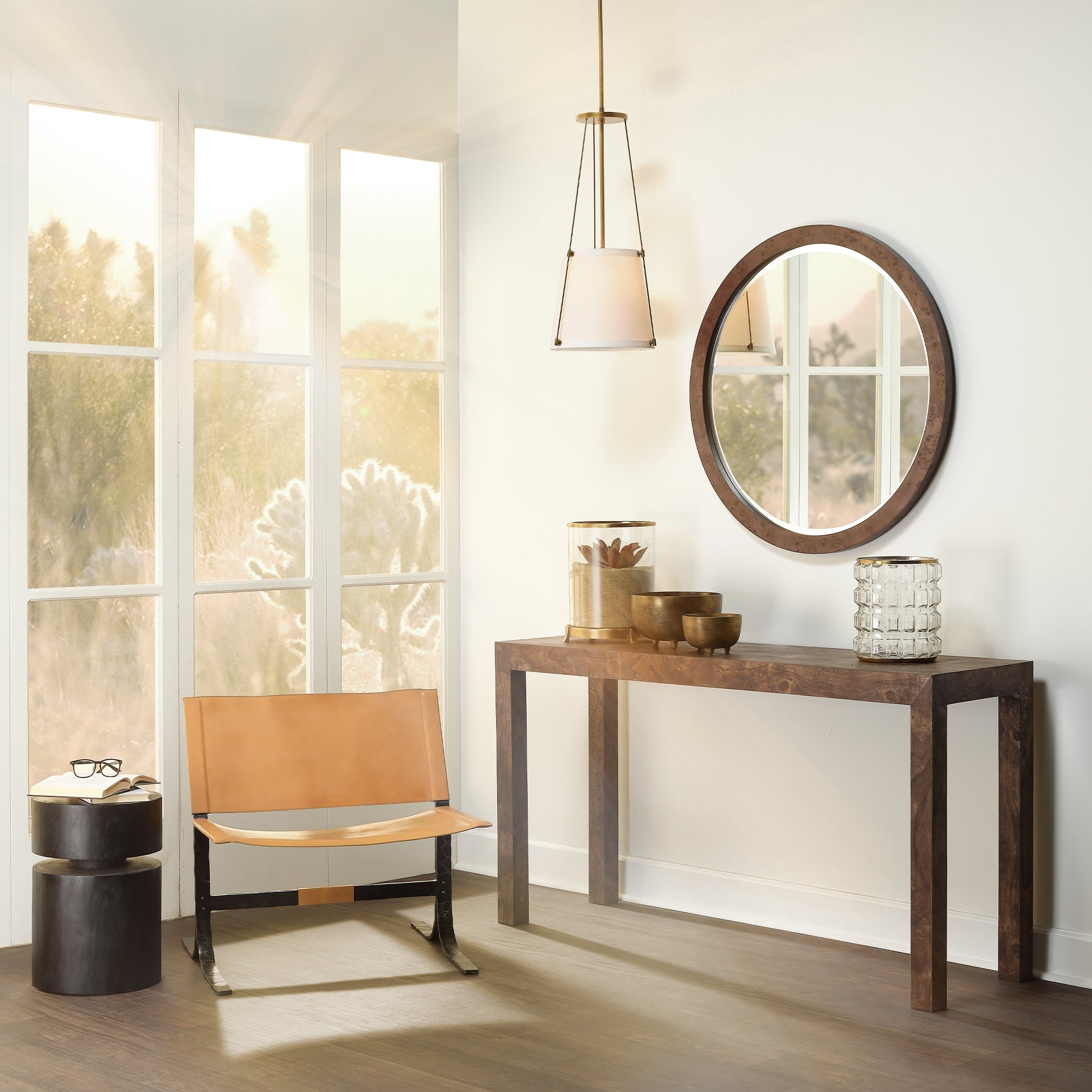Alessa Leather Sling Chair