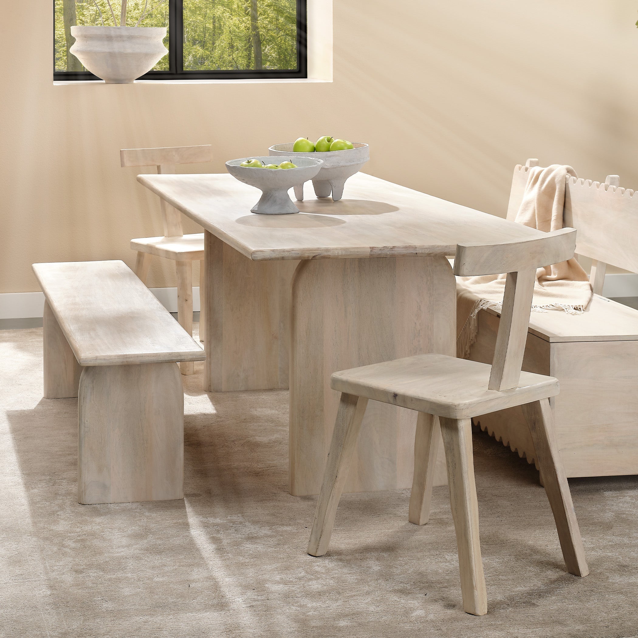 Arc Mango Wood Dining Table