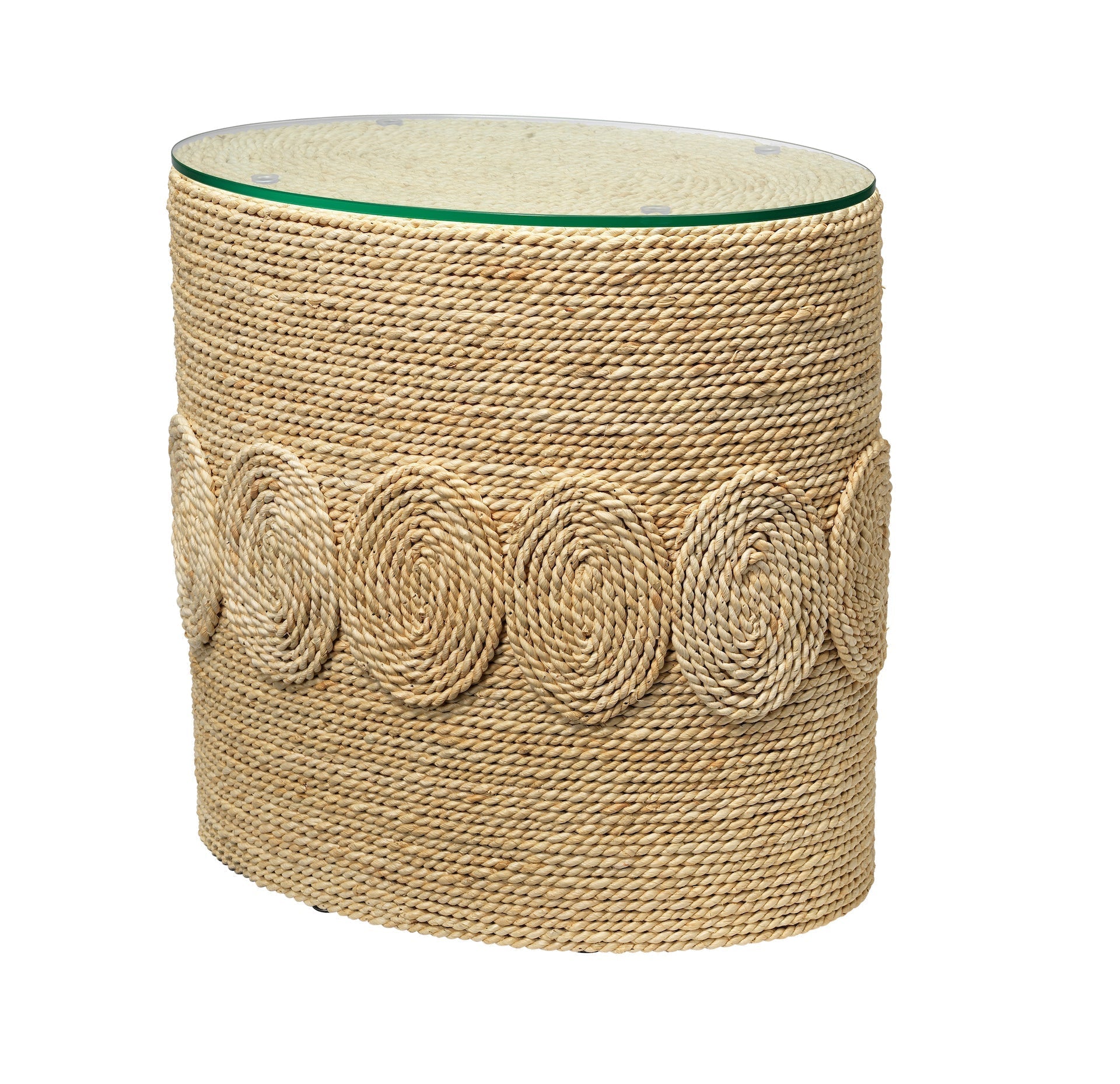 Barbados Oval Side Table-Natural