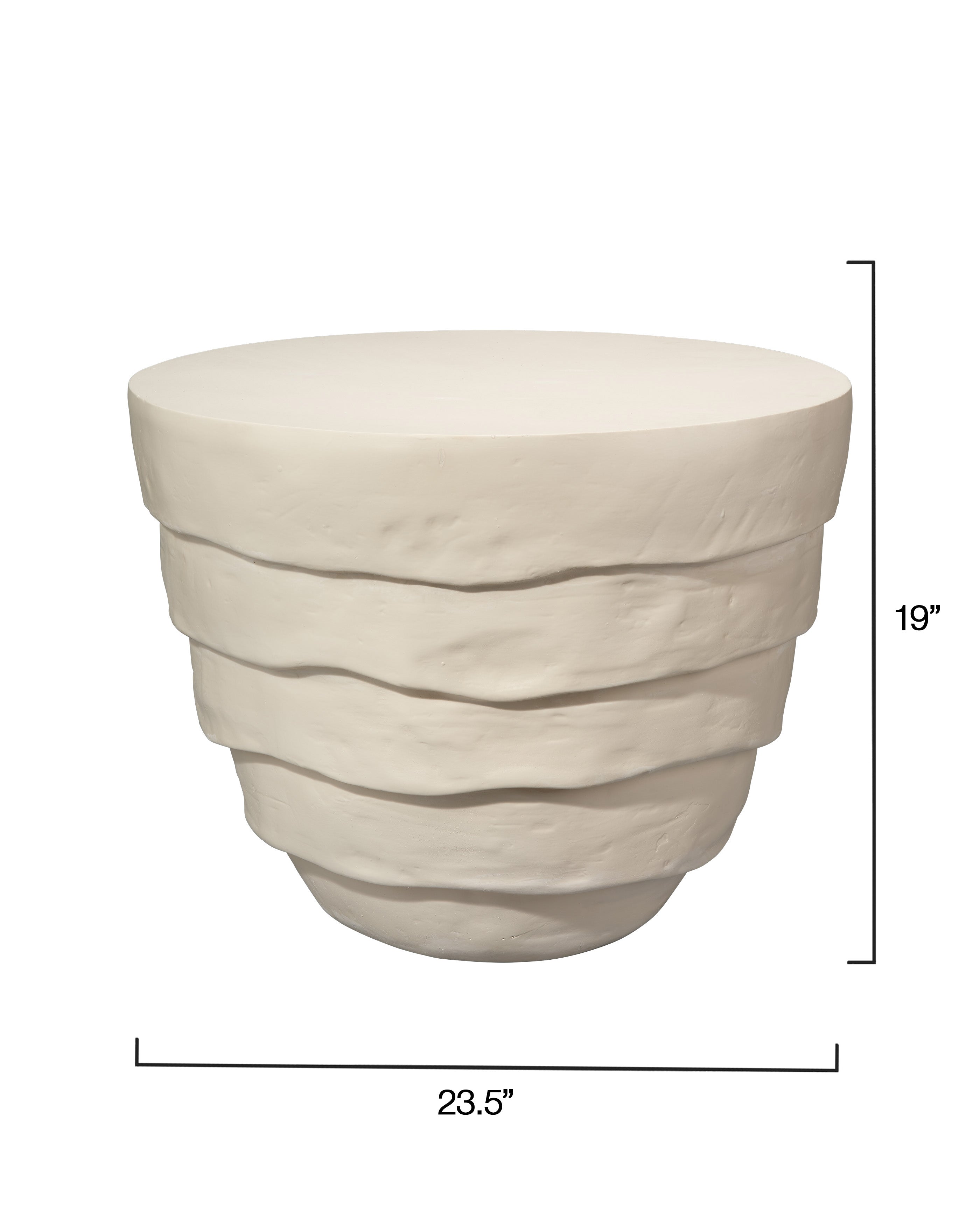 Concentric Fiber Glass Indoor/Outdoor Side Table