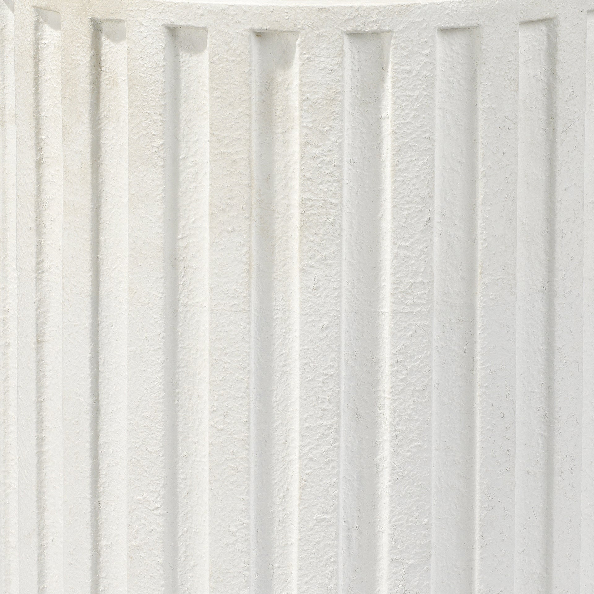 Fluted Column Side Table-White-20FLUT-STW