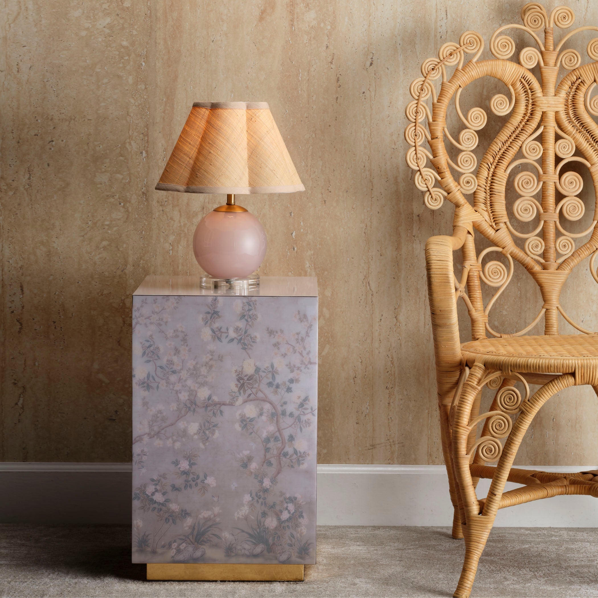 Garland Floral Accent Side Table
