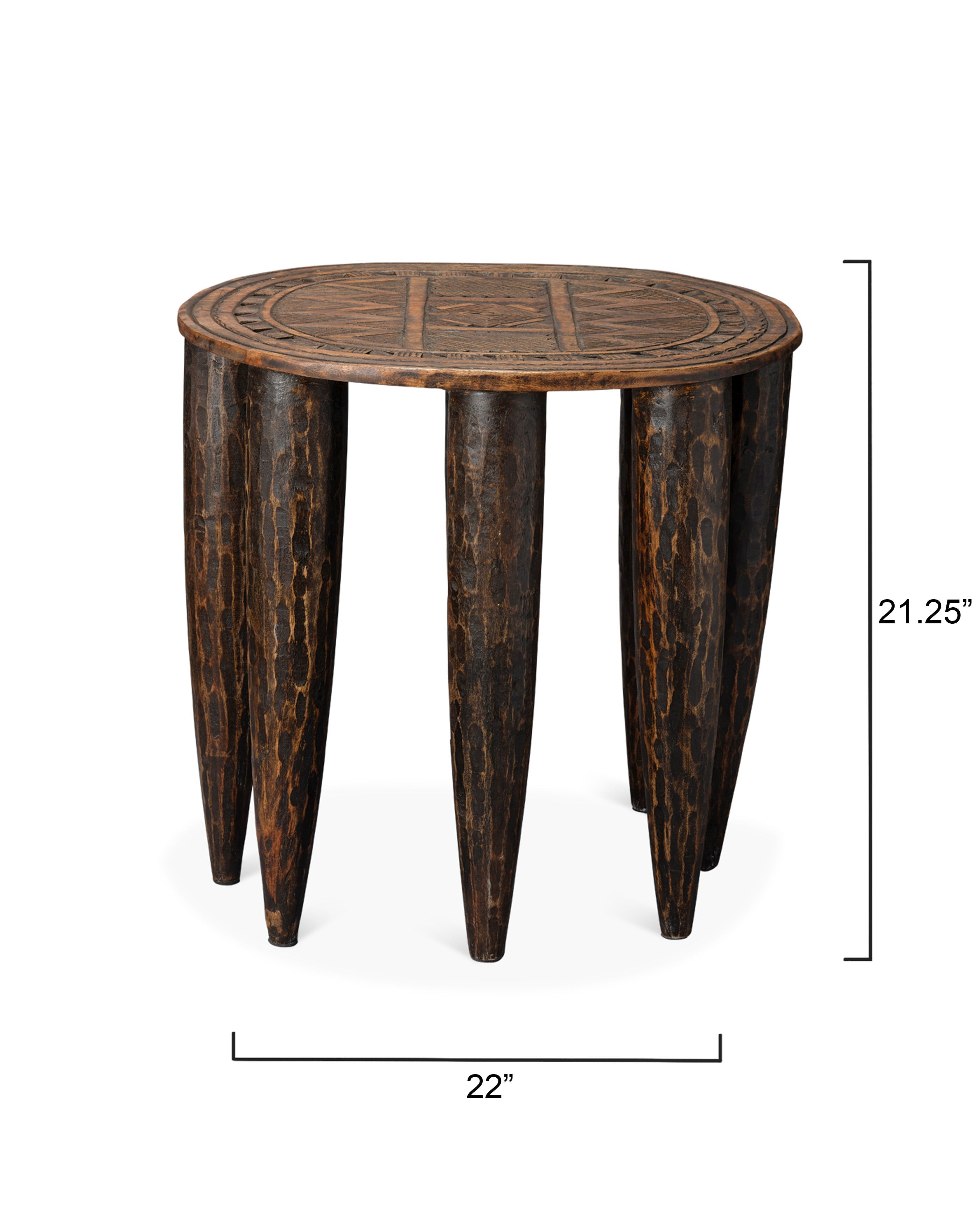 Naga Mango Wood Side Table