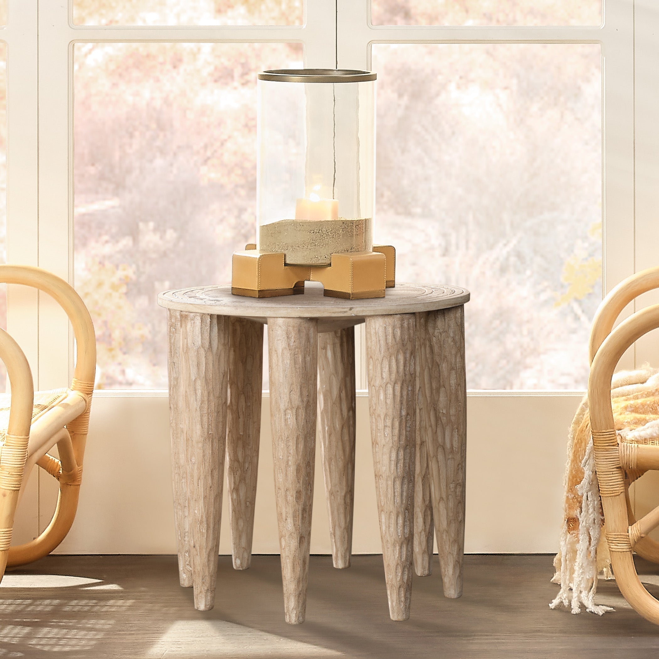 Naga Mango Wood Side Table