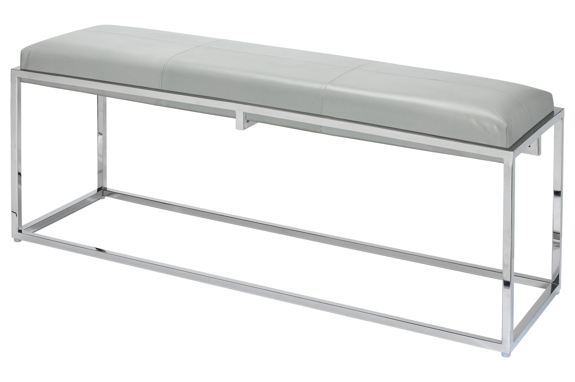 Shelby Bench-Grey and Nickel