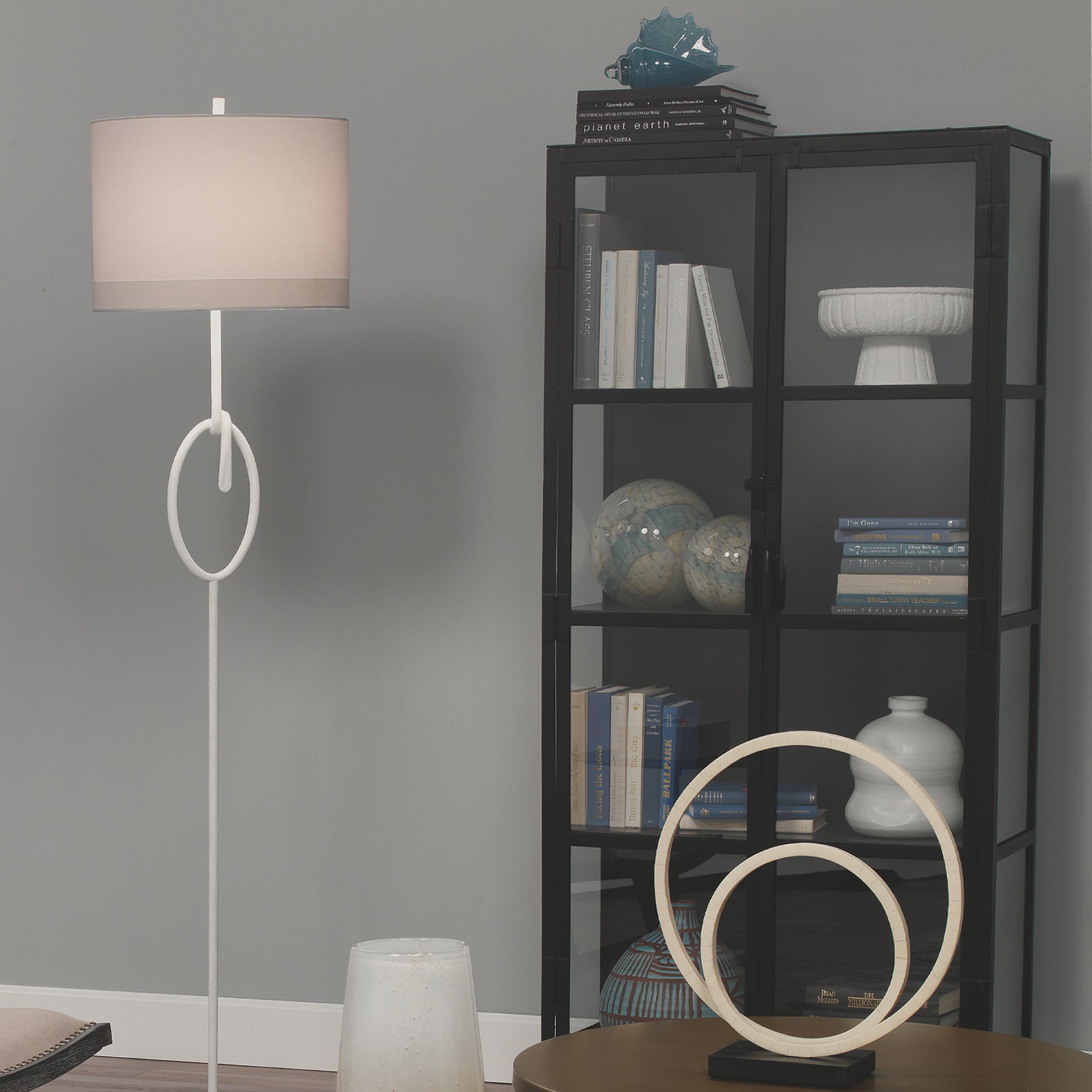 Union Tall Curio Cabinet-Black