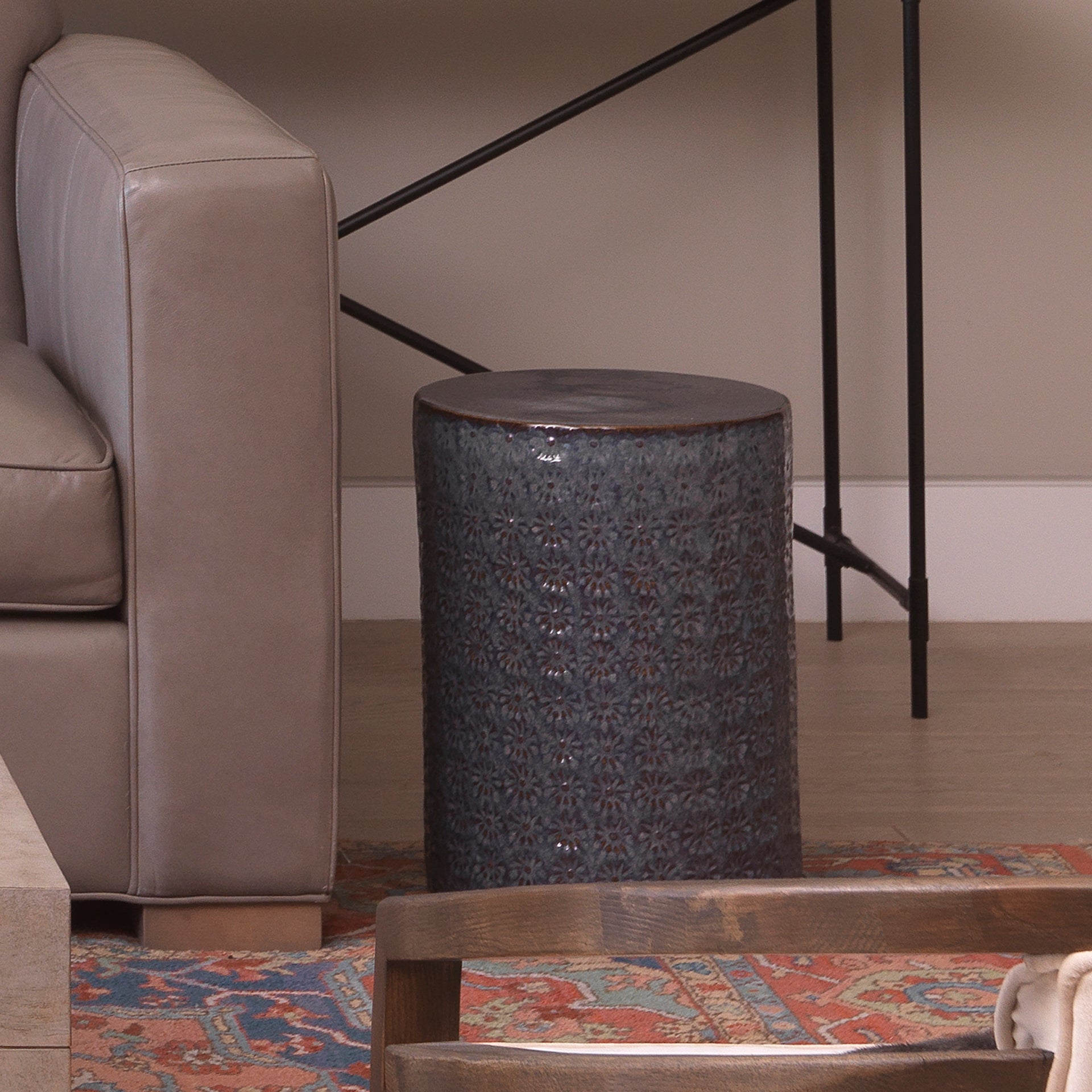 Wildflower Side Table-Blue-20WILD-STBL