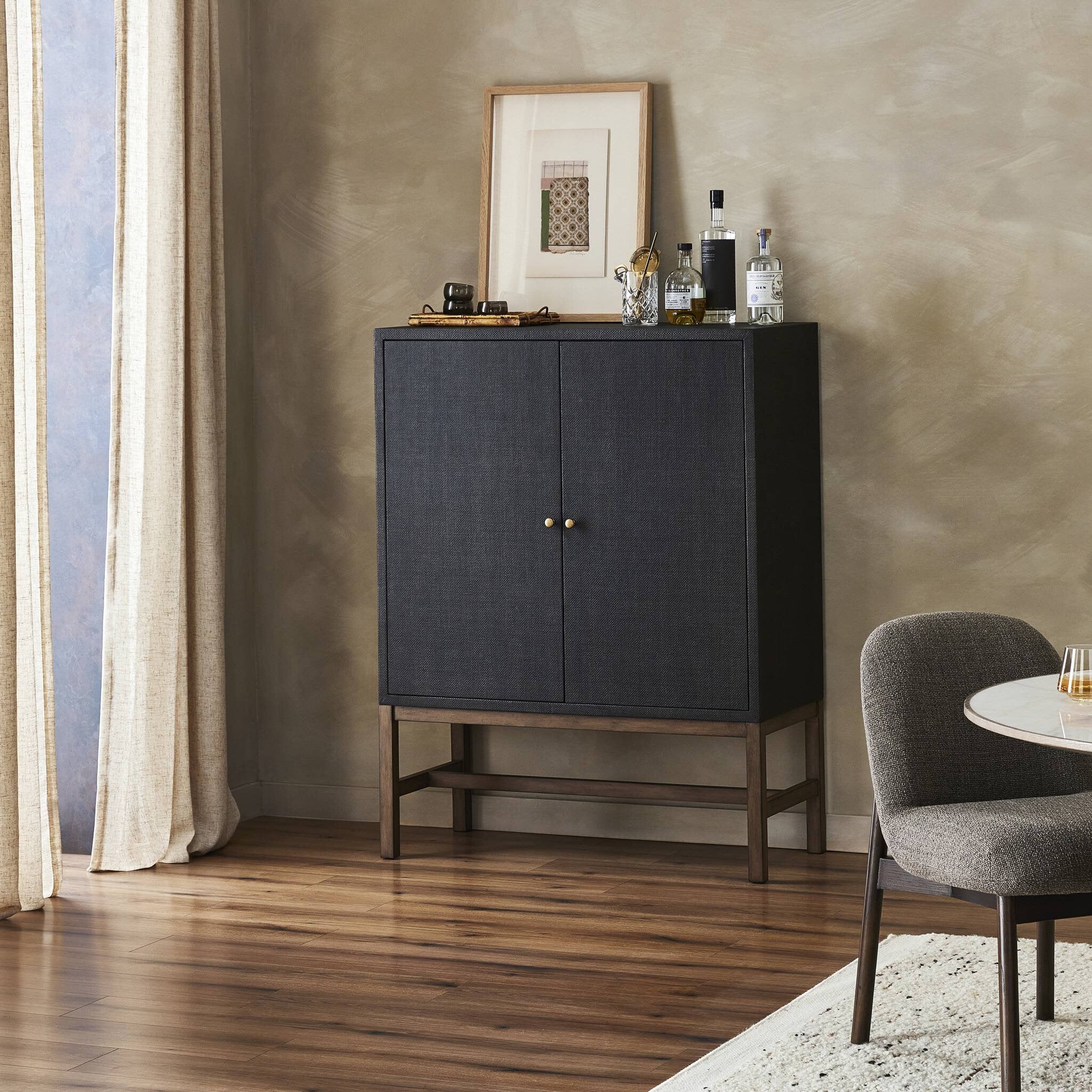 Fiona Bar Cabinet - Black