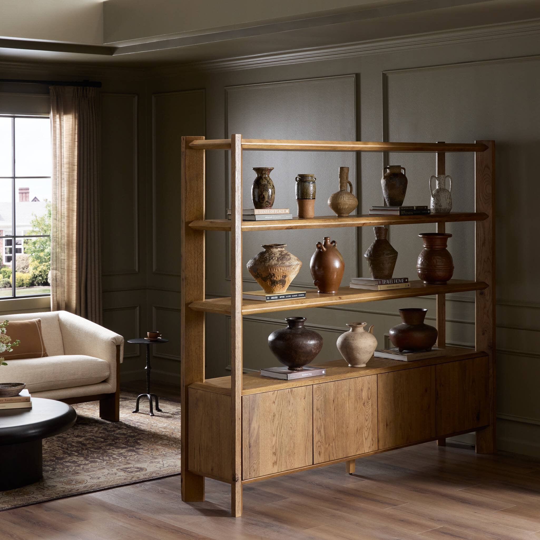 Orwin Wide Bookshelf - 2 Colors