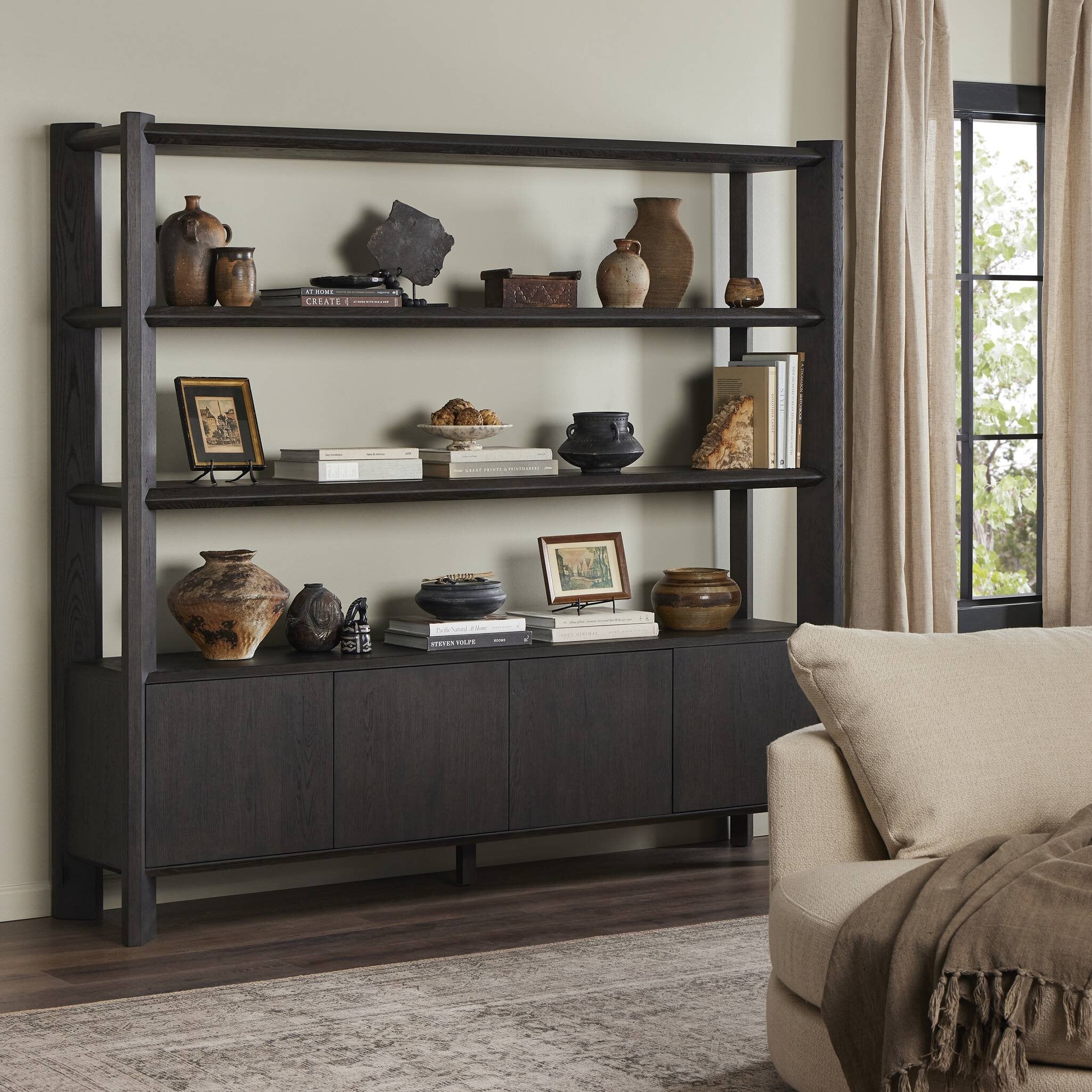 Orwin Wide Bookshelf - 2 Colors