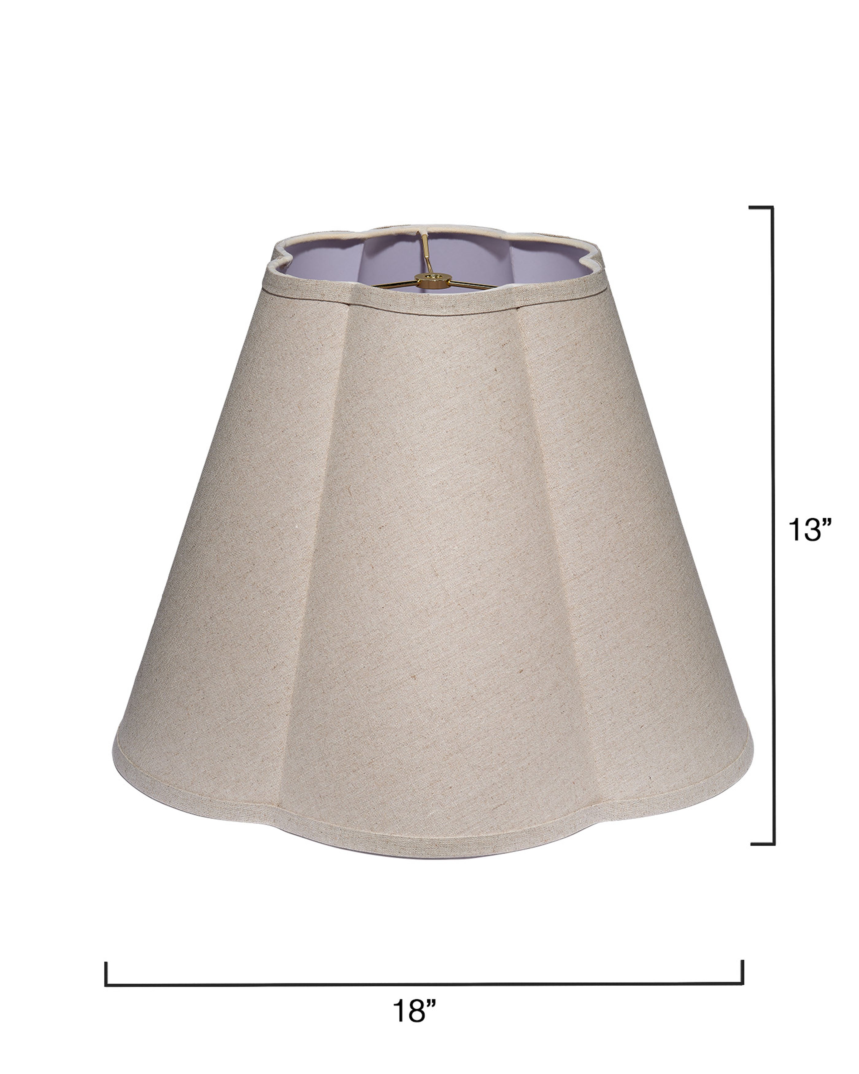 Scalloped 100% Natural Linen Shade