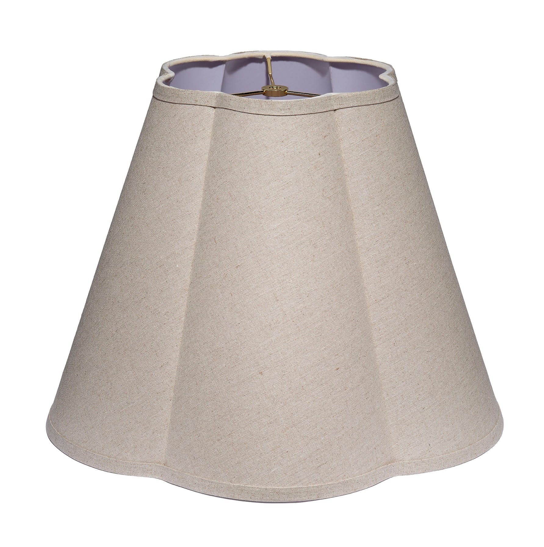 Scalloped 100% Natural Linen Shade