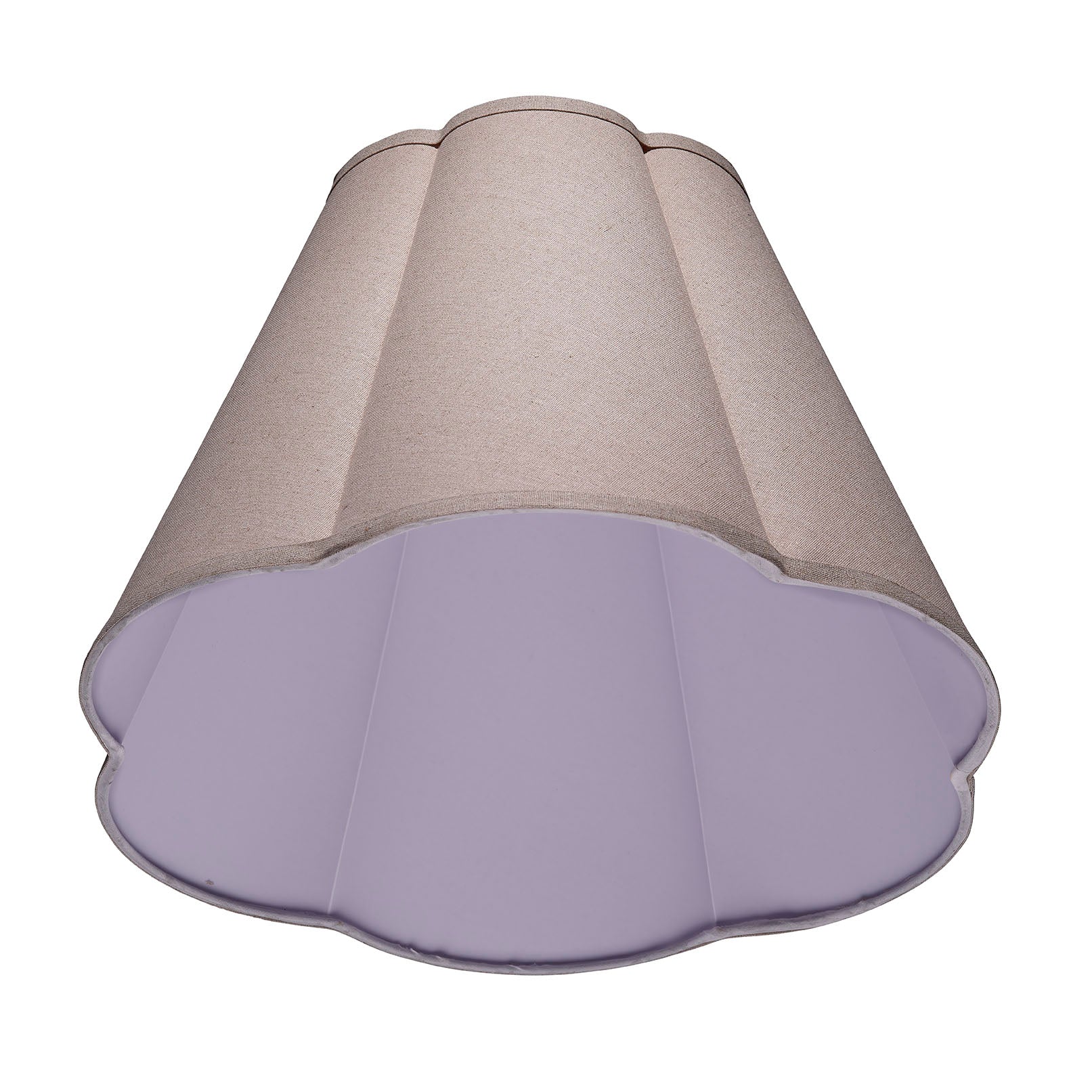 Scalloped 100% Natural Linen Shade