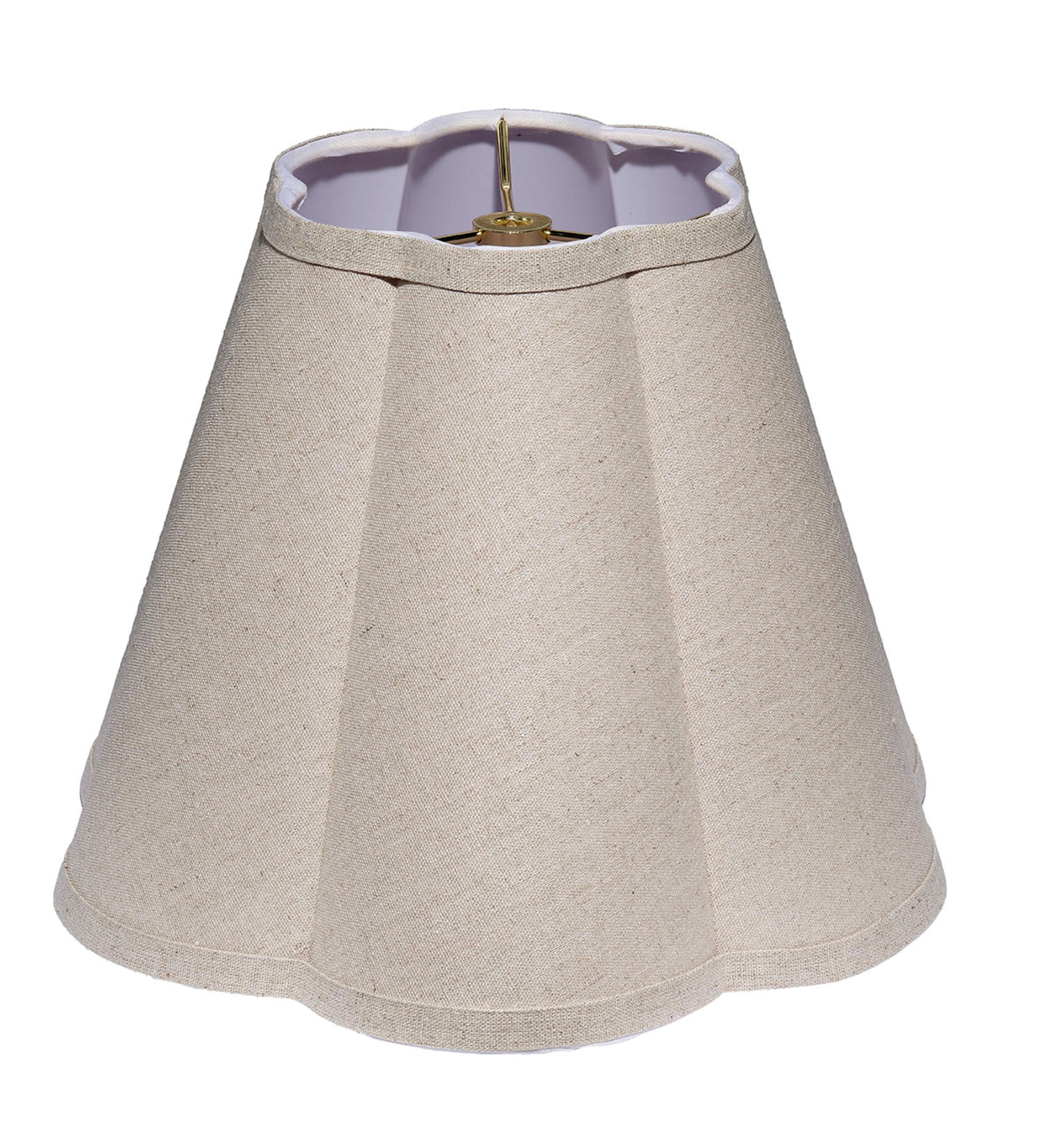 Scalloped 100% Natural Linen Shade