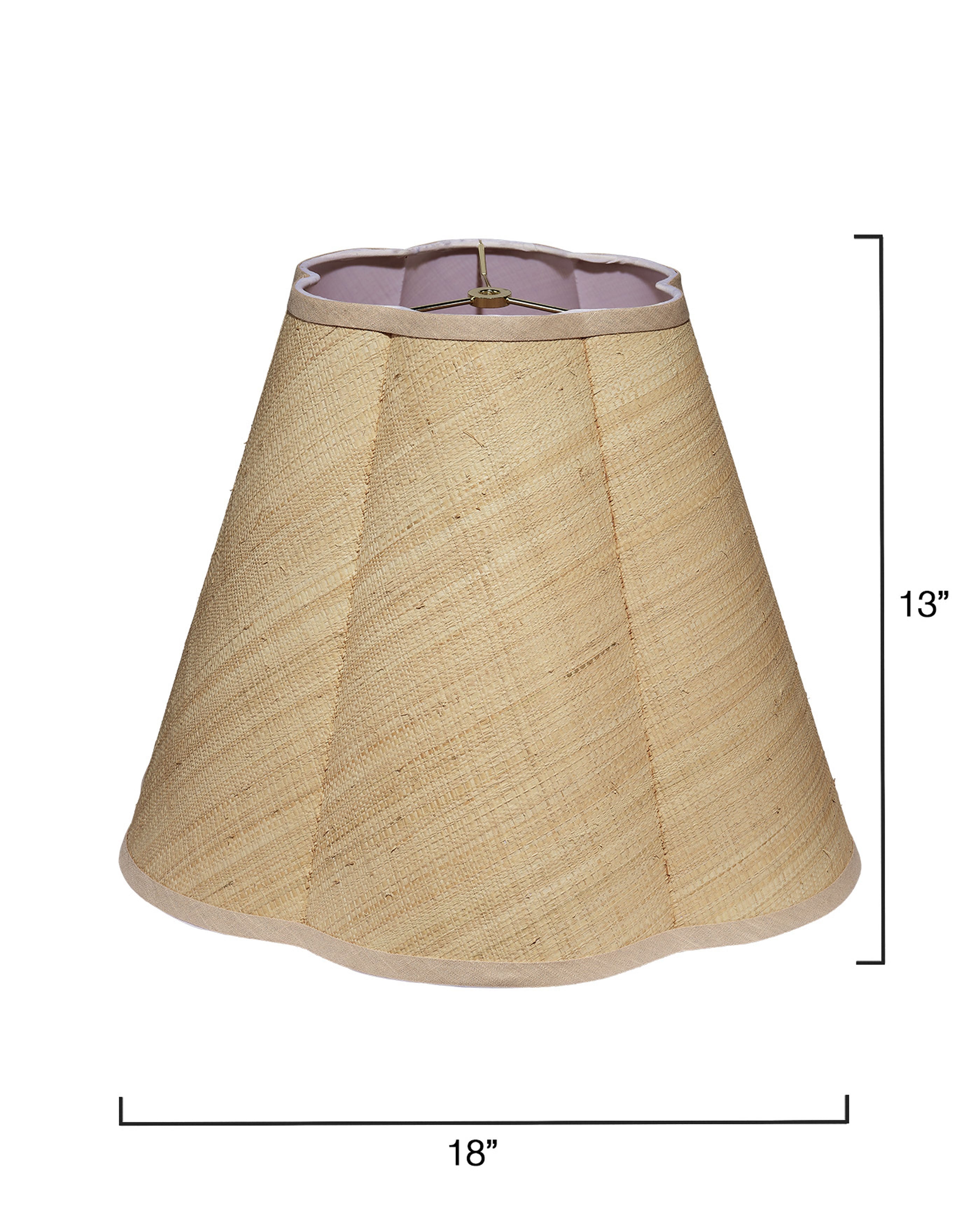 Scalloped Raffia Lamp Shade