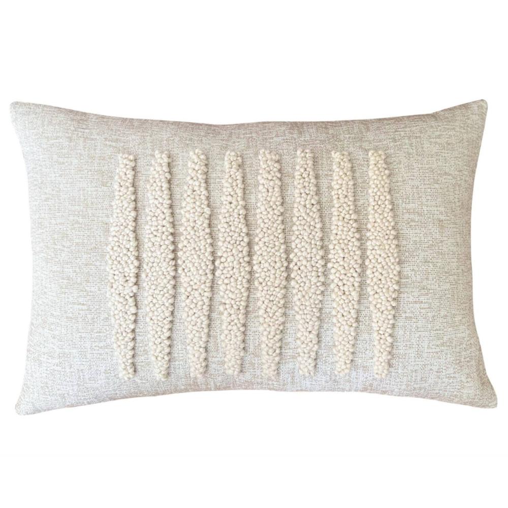 Artful Traditionalist Handcrafted Lumbar Pillow with Embroidery