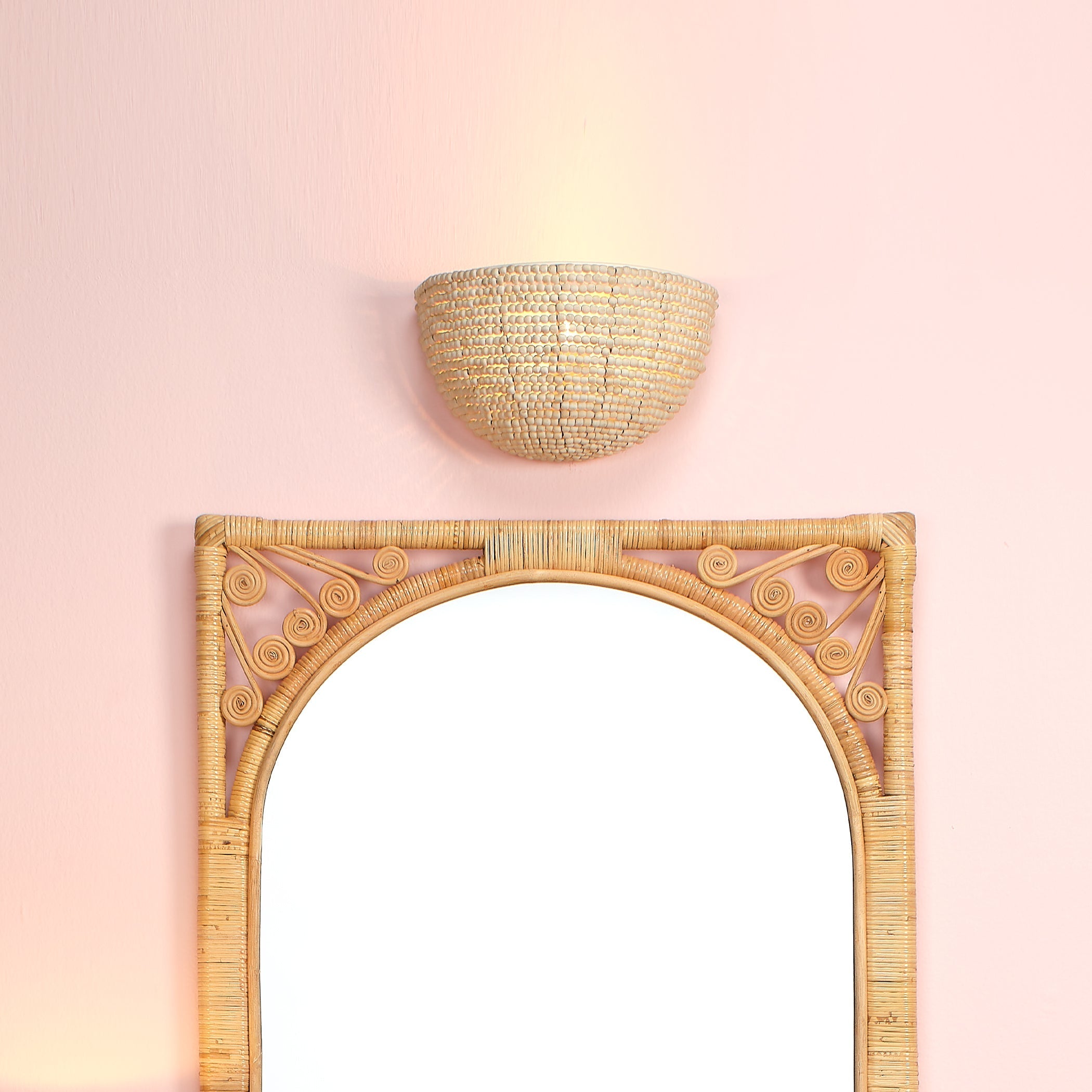 Barnacle Beaded Demi Lune Sconce