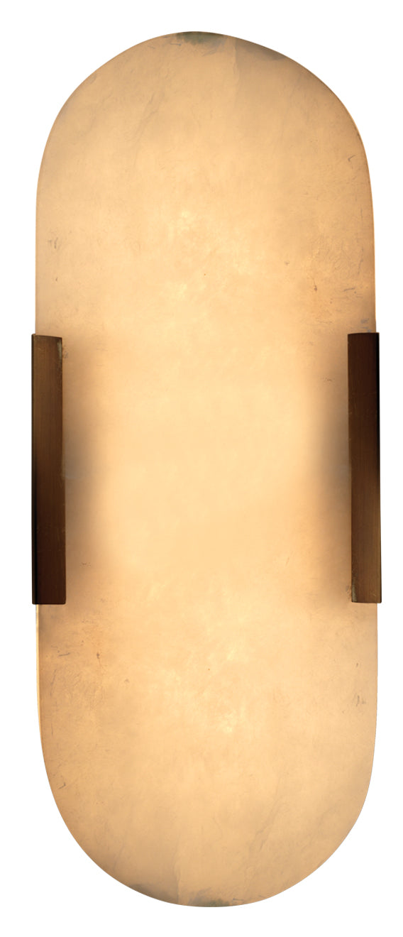 Delphi Wall Sconce-Antique Brass-White