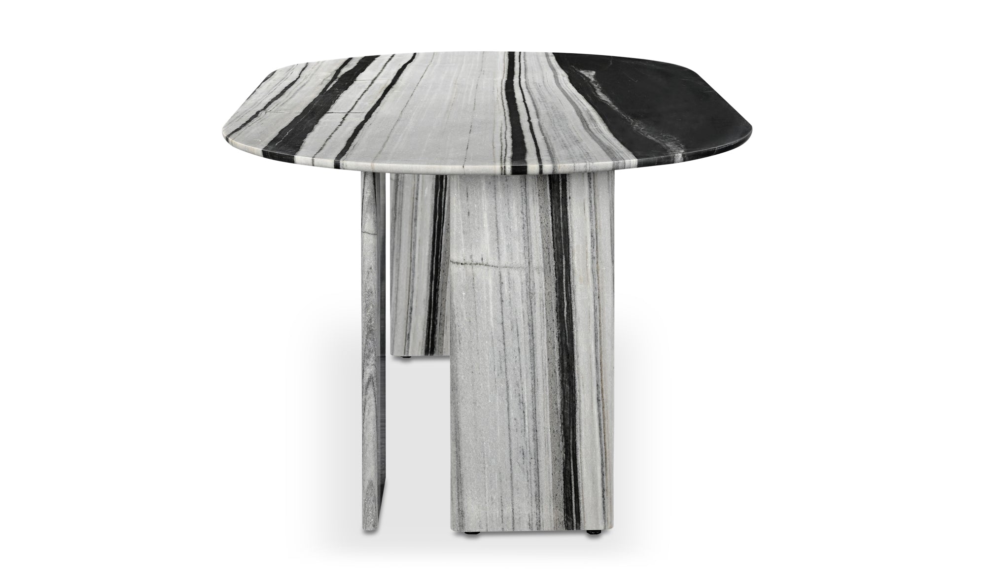 Celia Oval Dining Table, Panda Marble