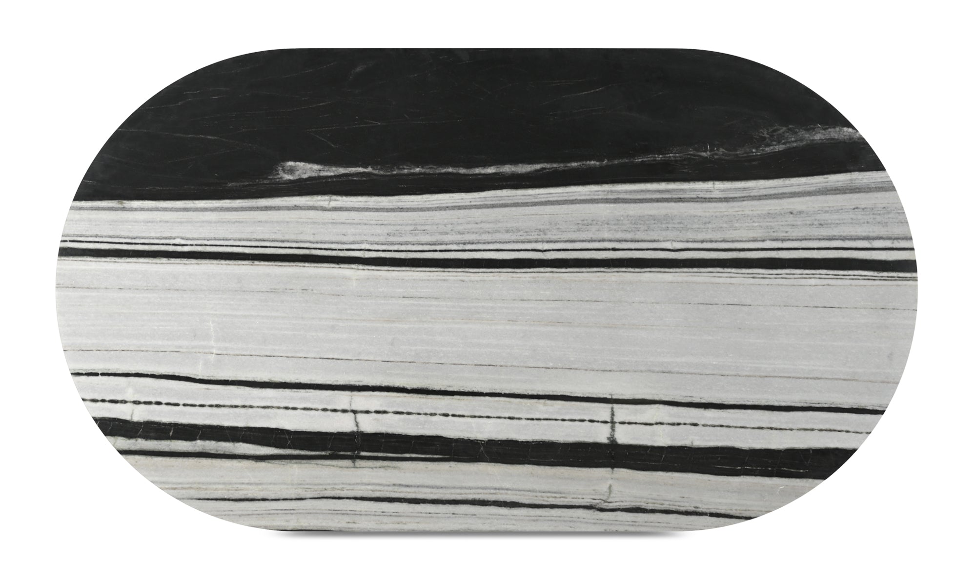 Celia Oval Dining Table, Panda Marble