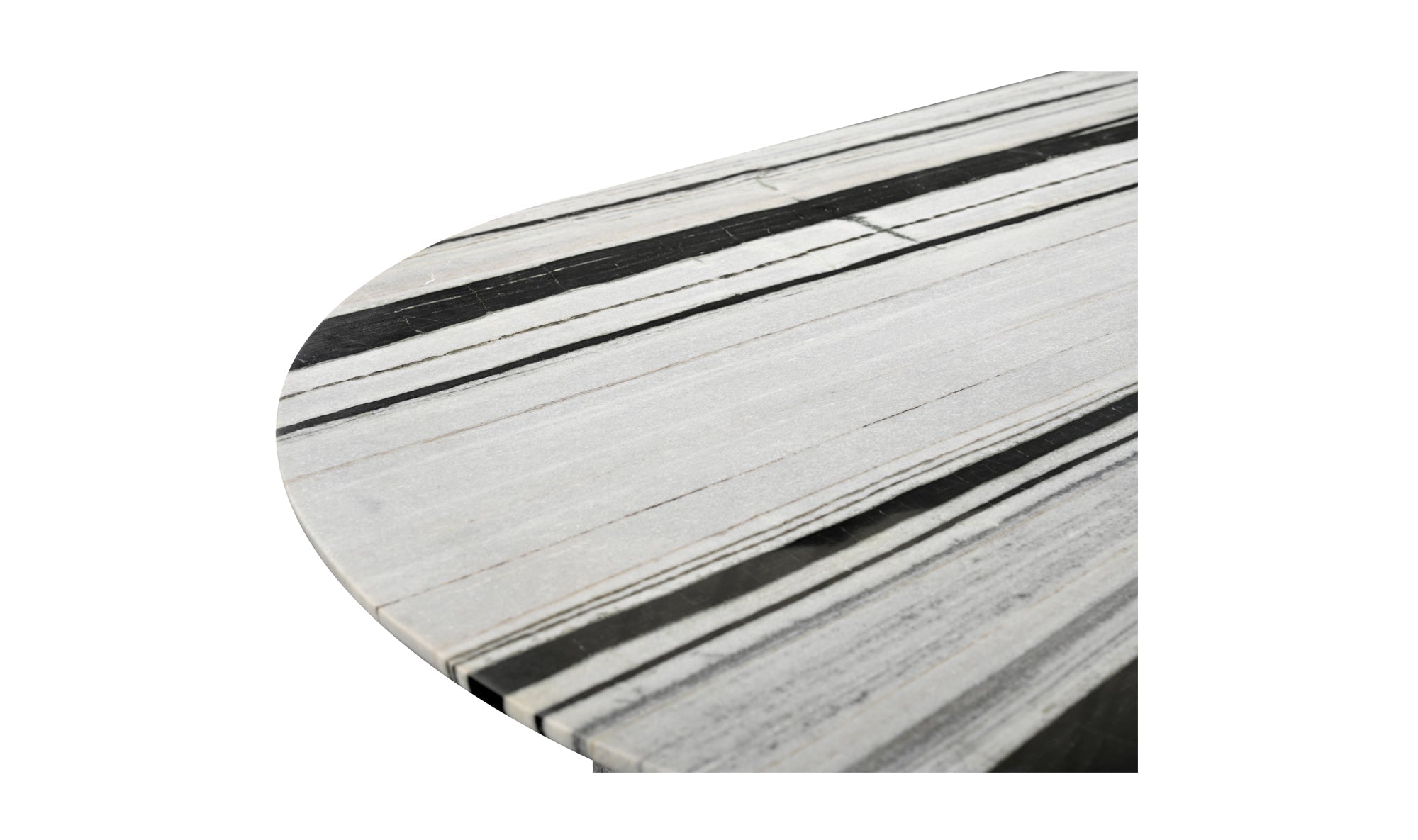 Celia Oval Dining Table, Panda Marble
