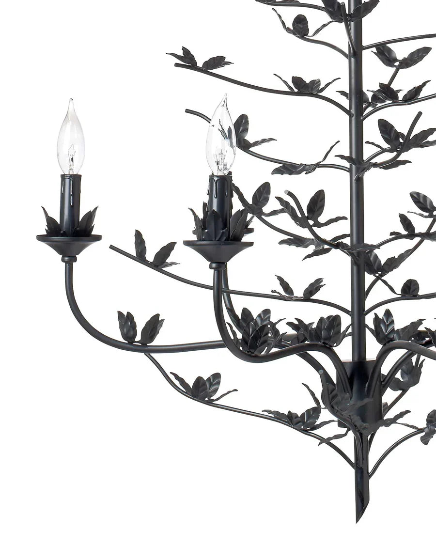 Blooming Chandelier in Black Iron
