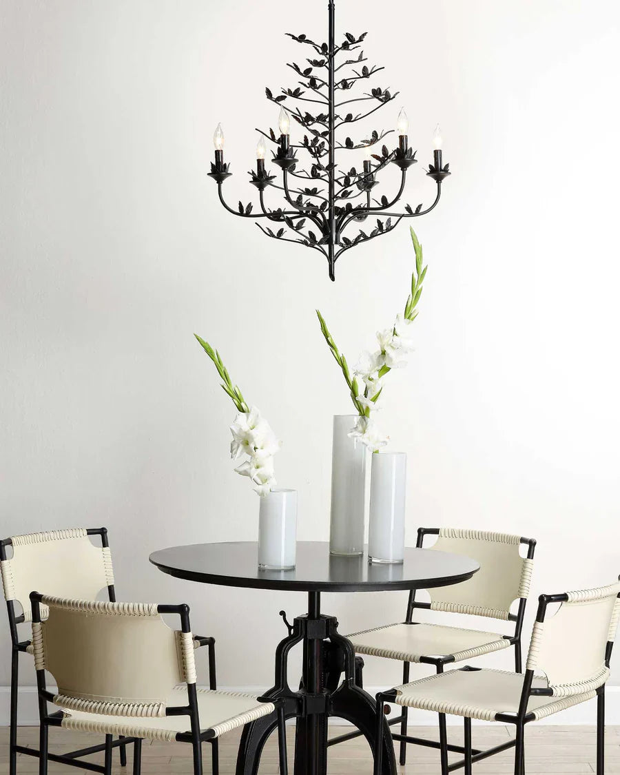 Blooming Chandelier in Black Iron