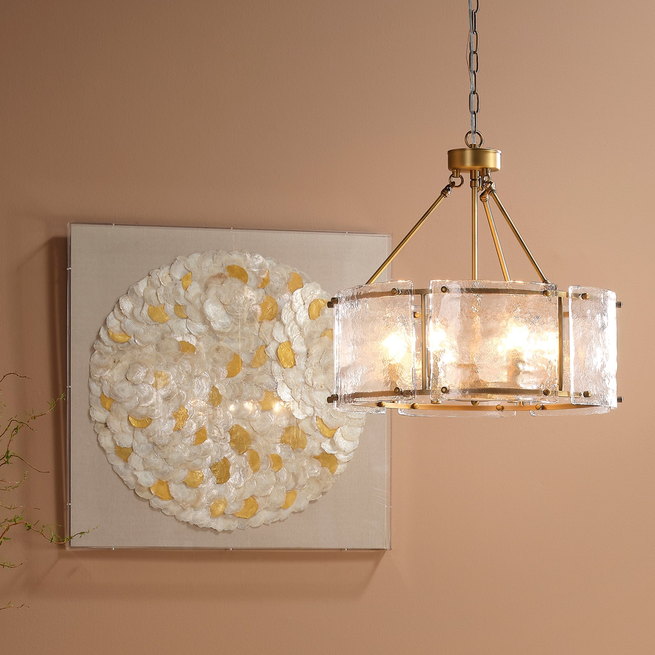 Glenn Large Round Metal 6-Light Chandelier