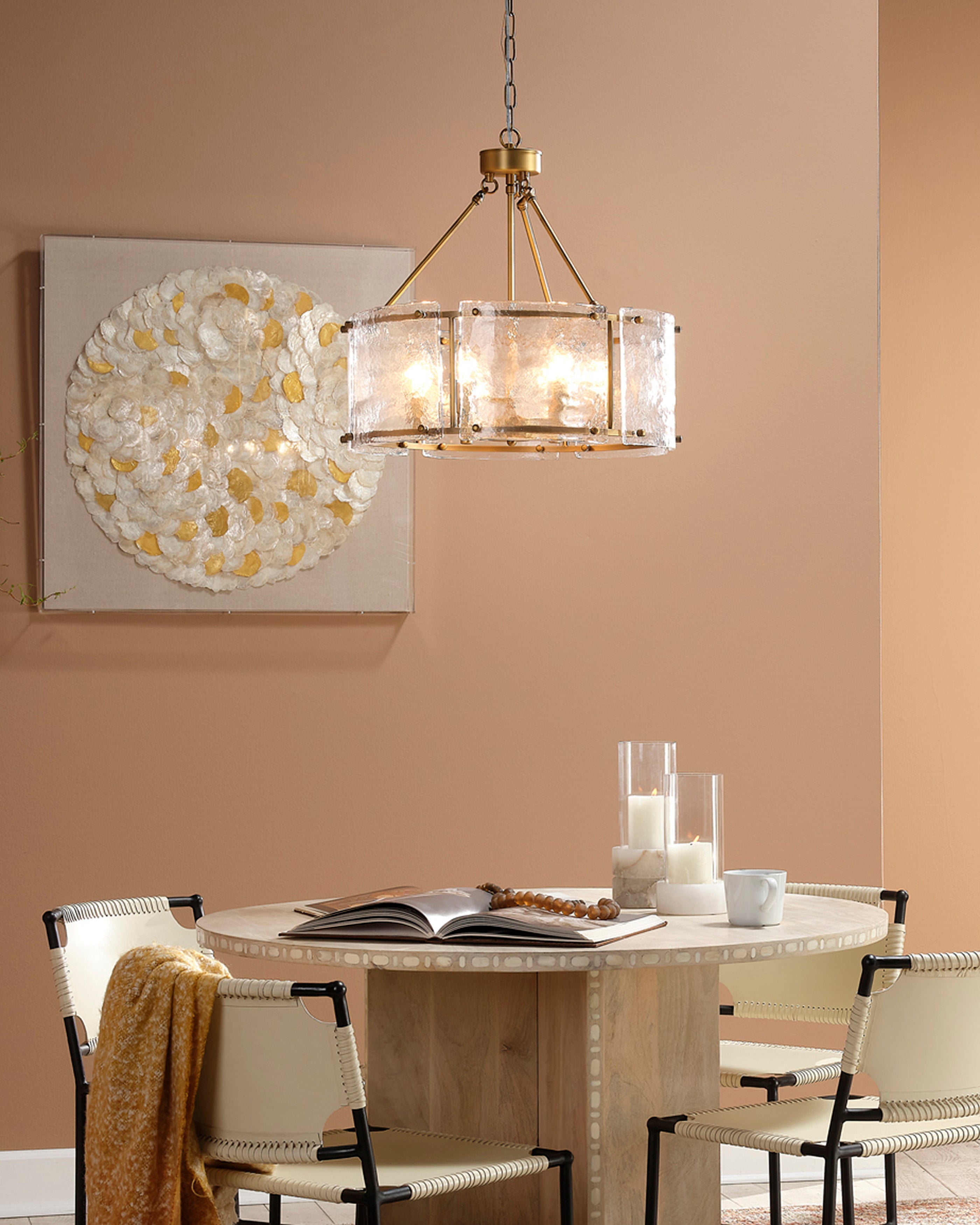 Glenn Large Round Metal 6-Light Chandelier