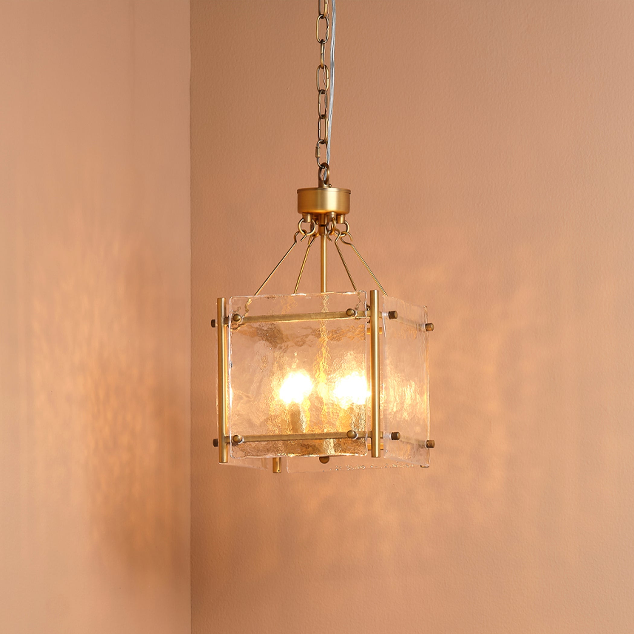 Glenn Small Square Metal 4-Light Chandelier