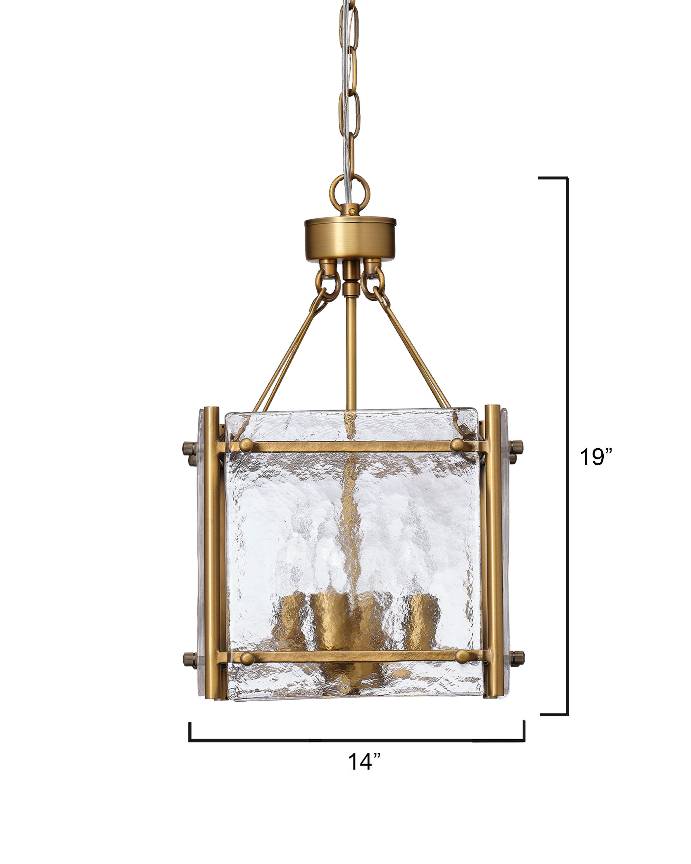 Glenn Small Square Metal 4-Light Chandelier