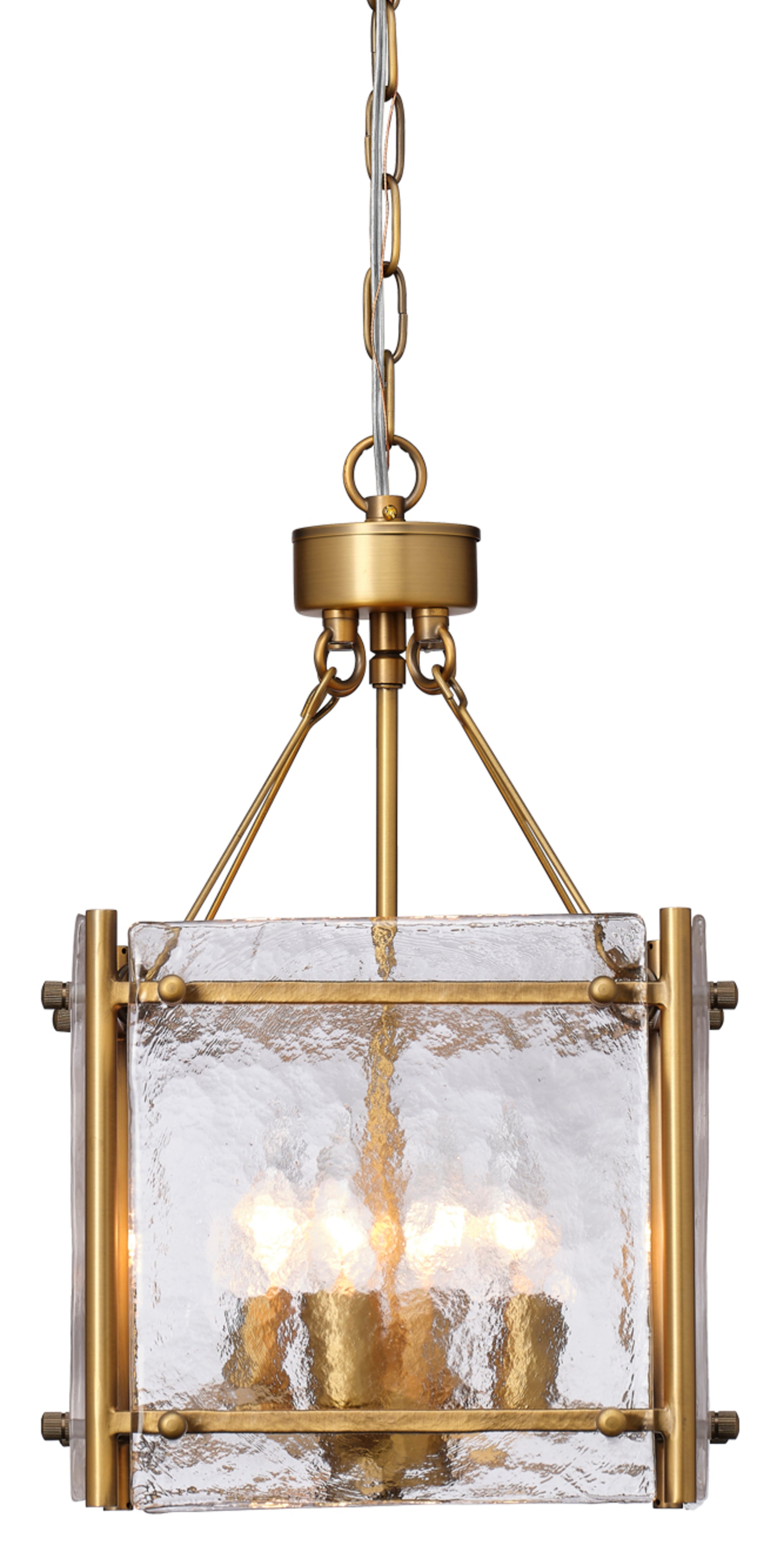 Glenn Small Square Metal 4-Light Chandelier