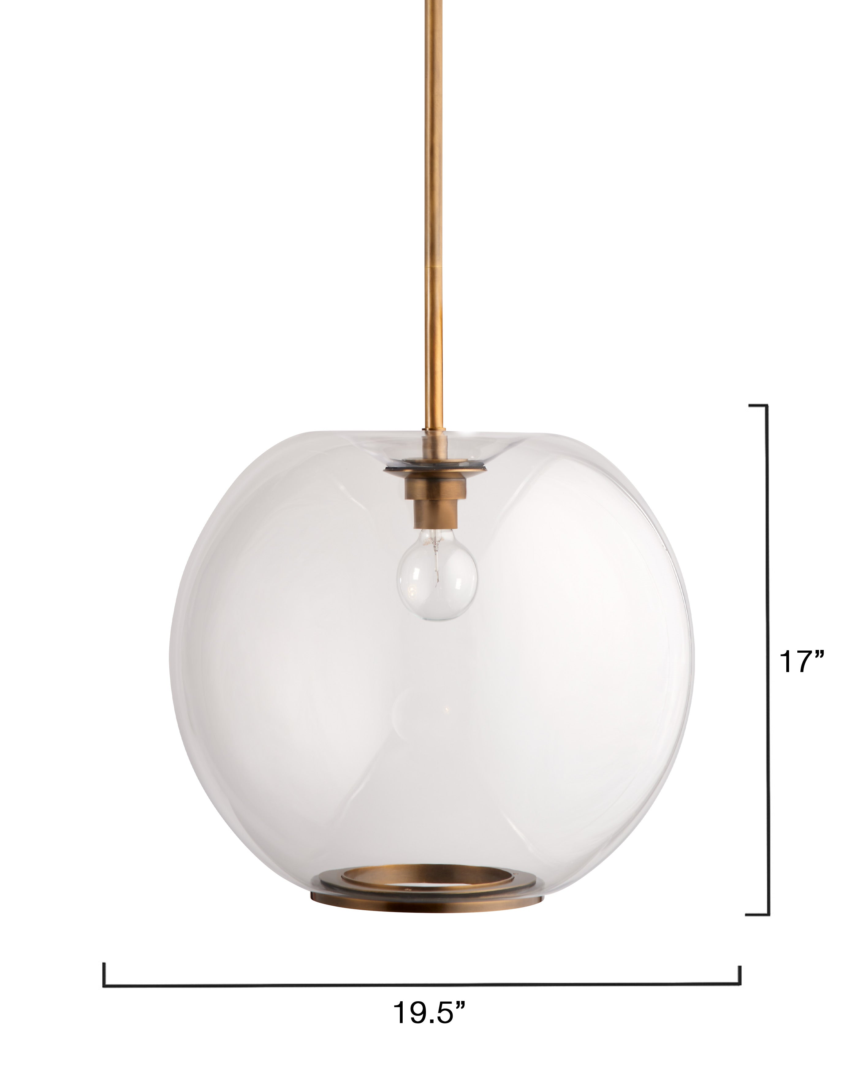 Helium 1-Light Blown Glass Pendant