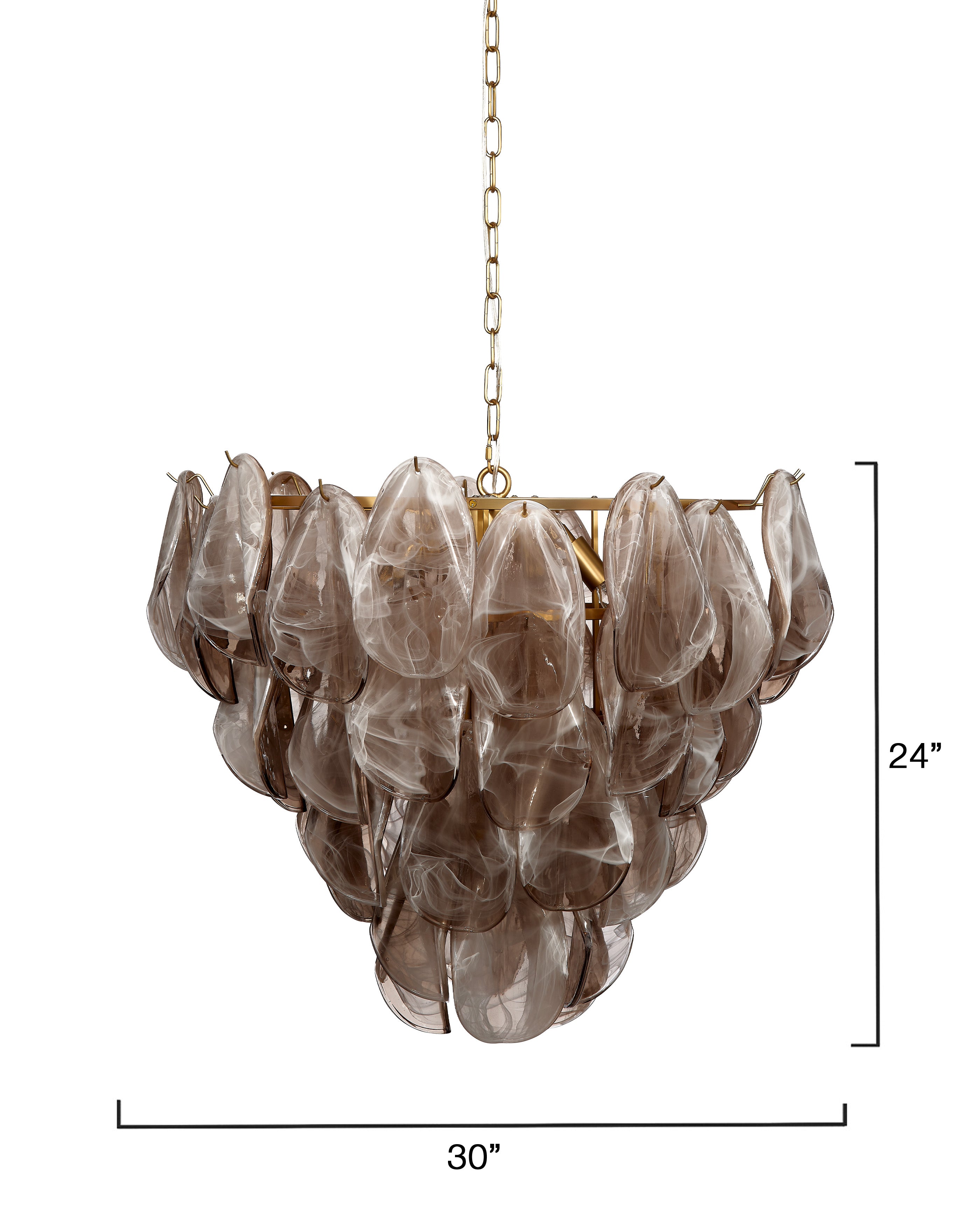 Magnolia 10-Light Quartz Glass Chandelier