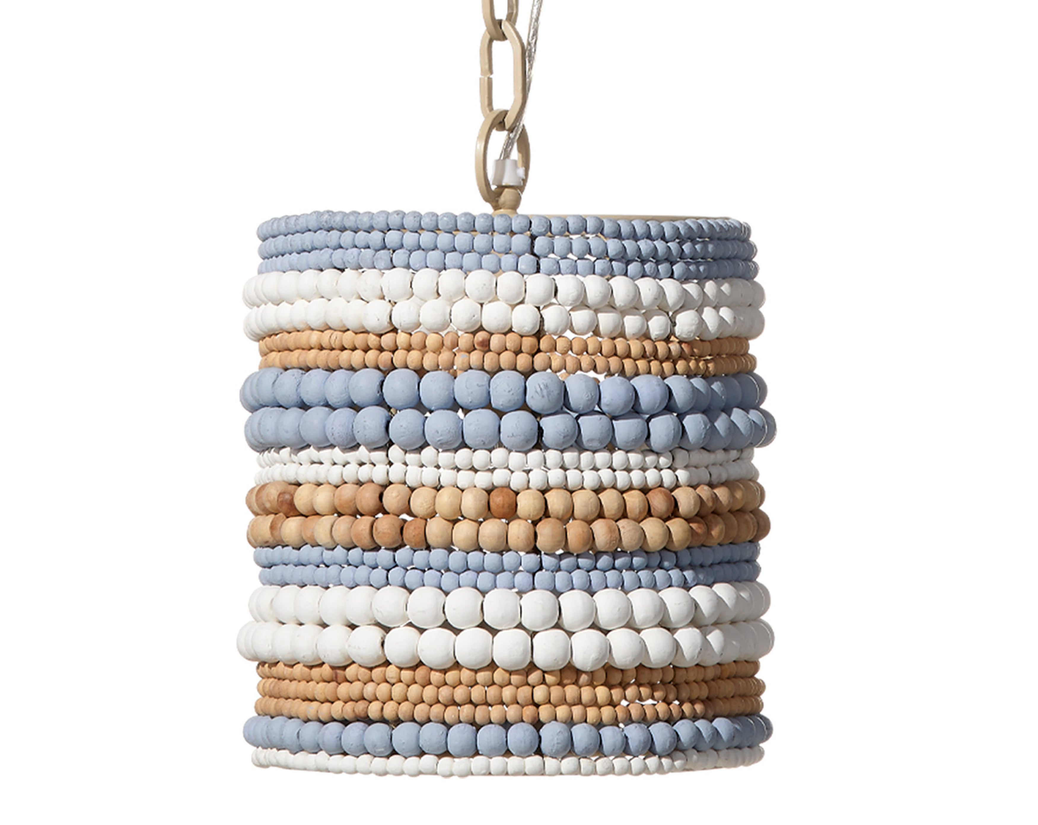 Strand Wood Beaded 1-Light Pendant