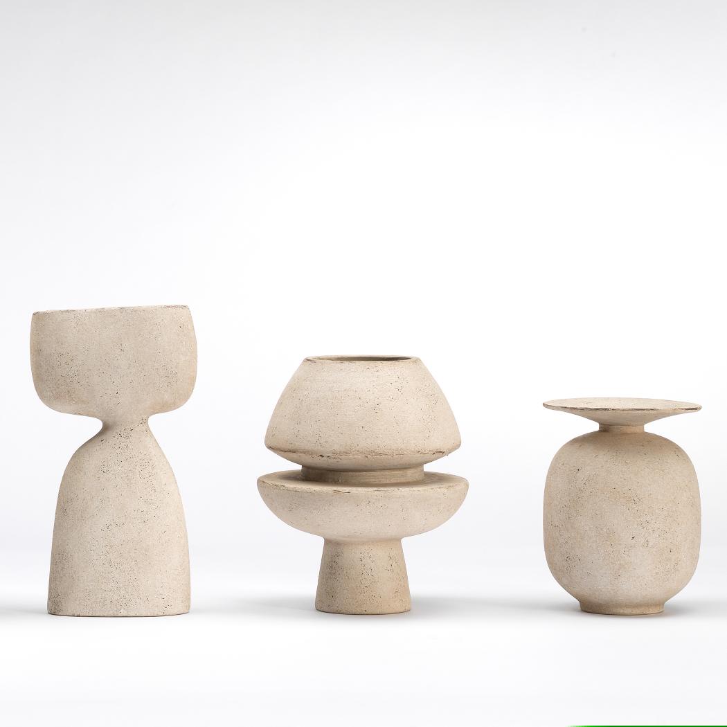 Anatomy Decorative Vase-Cream