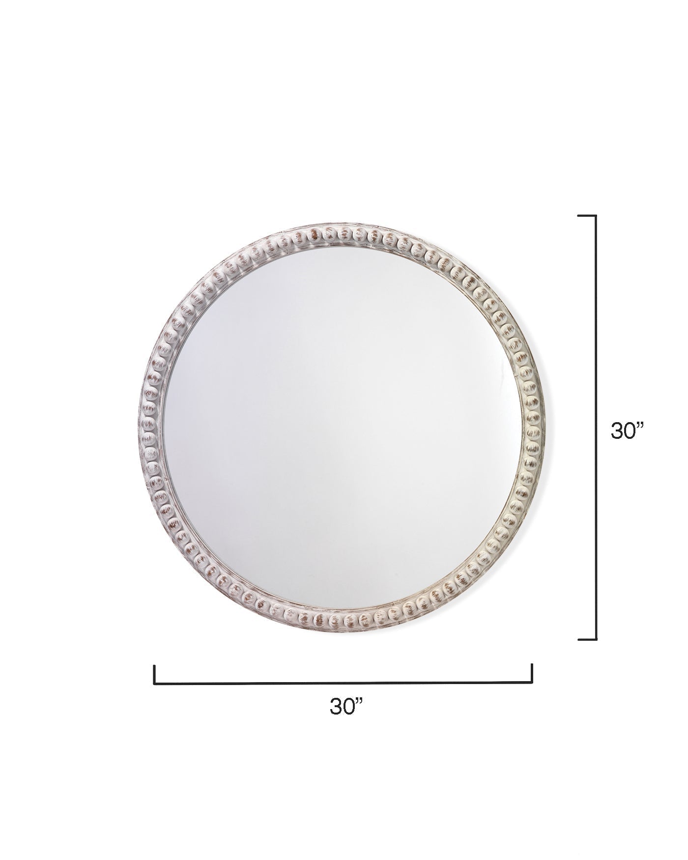 Audrey Beaded Mirror-White Washed