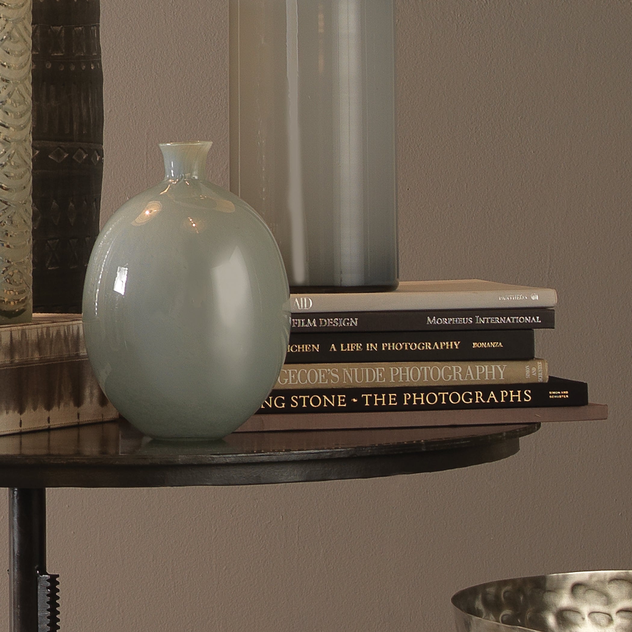 Minx Decorative Vases, Set of 2-Grey-7MINX-VAG