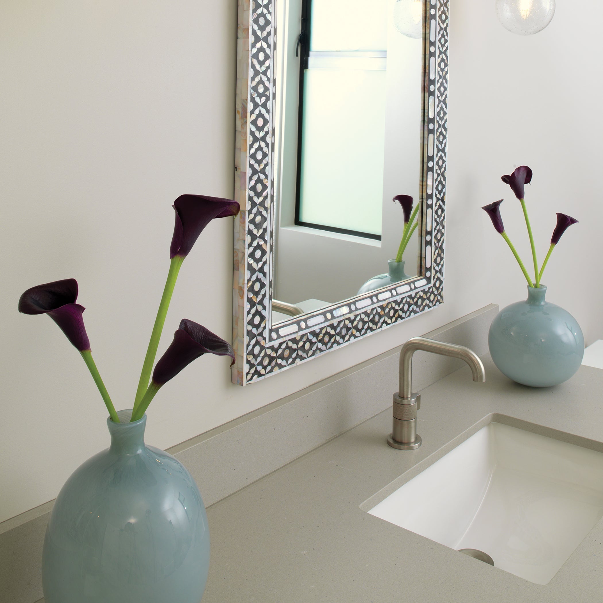 Minx Decorative Vases, Set of 2-Grey-7MINX-VAG