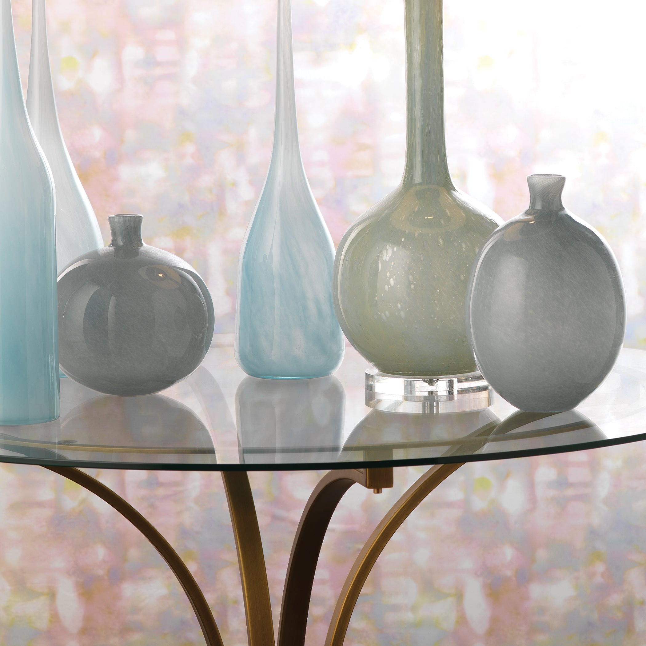 Minx Decorative Vases, Set of 2-Grey-7MINX-VAG