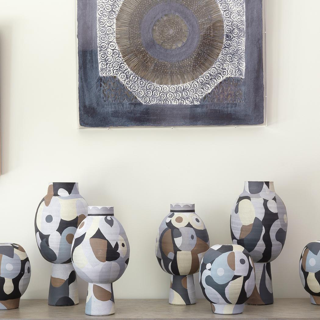 Pablo Short Vase-Beige