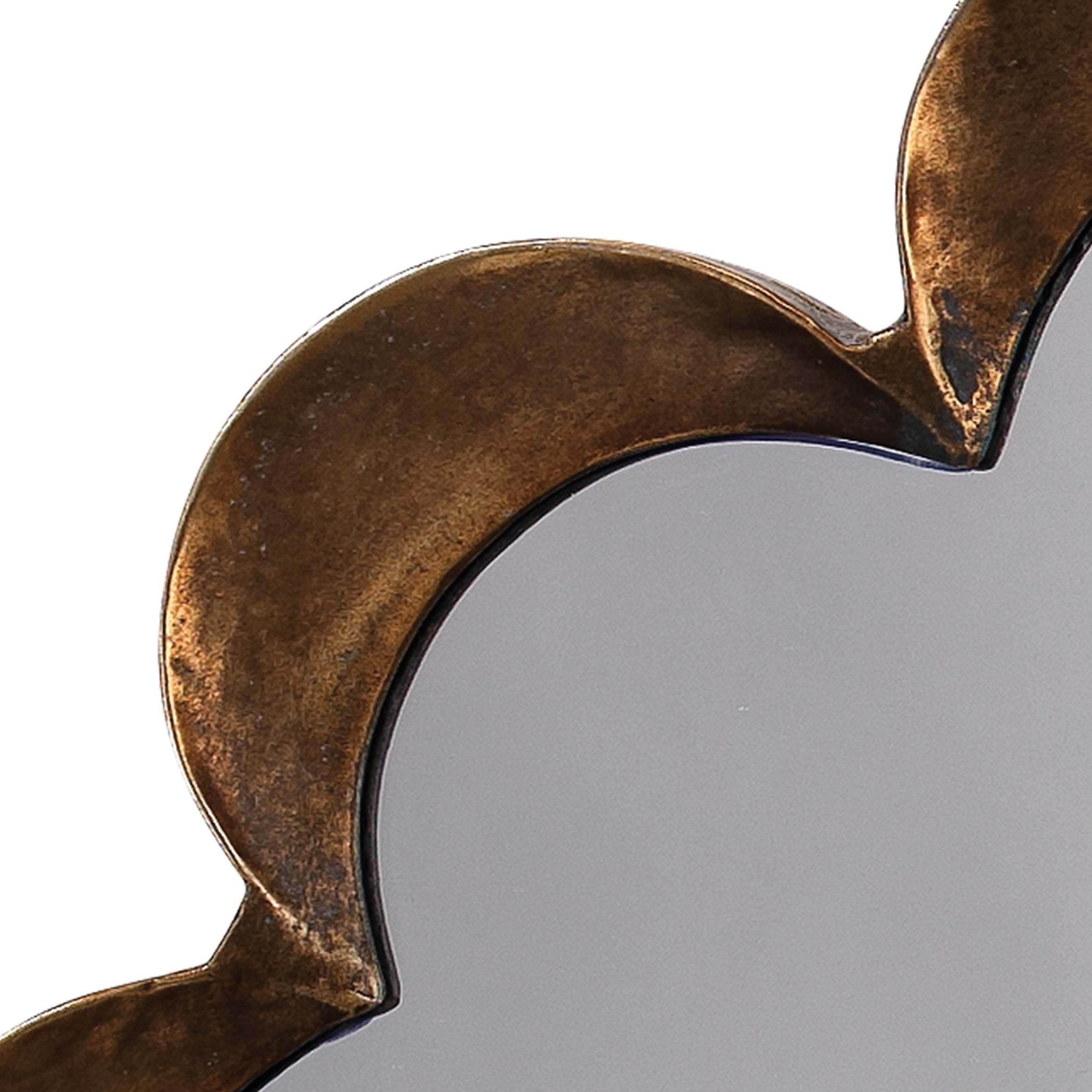 Scalloped Mirror-Brass