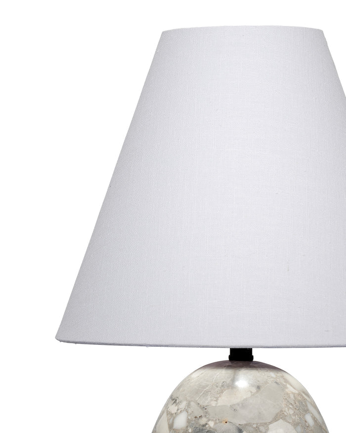 Capsule Table Lamp, Travertine