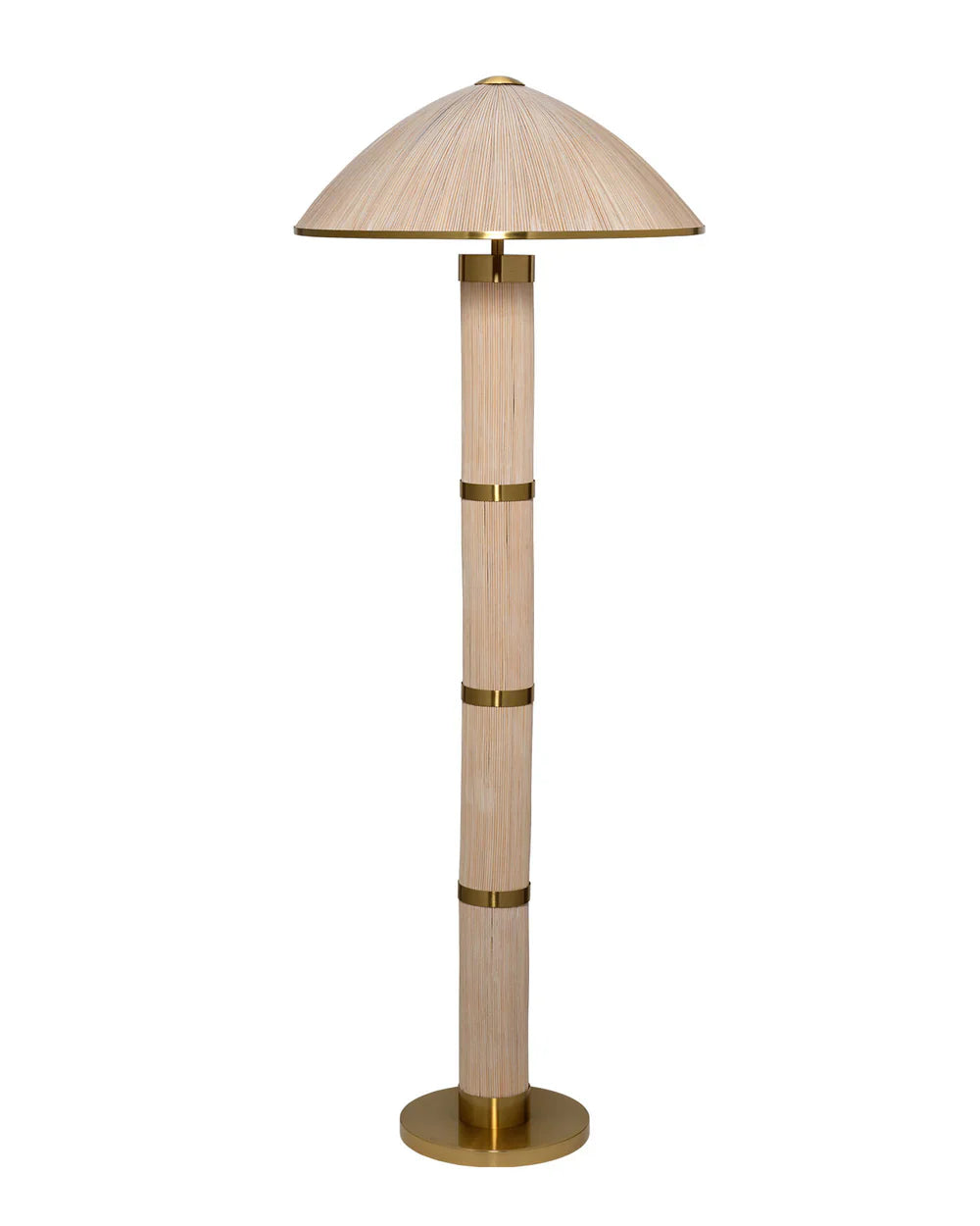 Seychelles Floor Lamp in Bleached Rattan