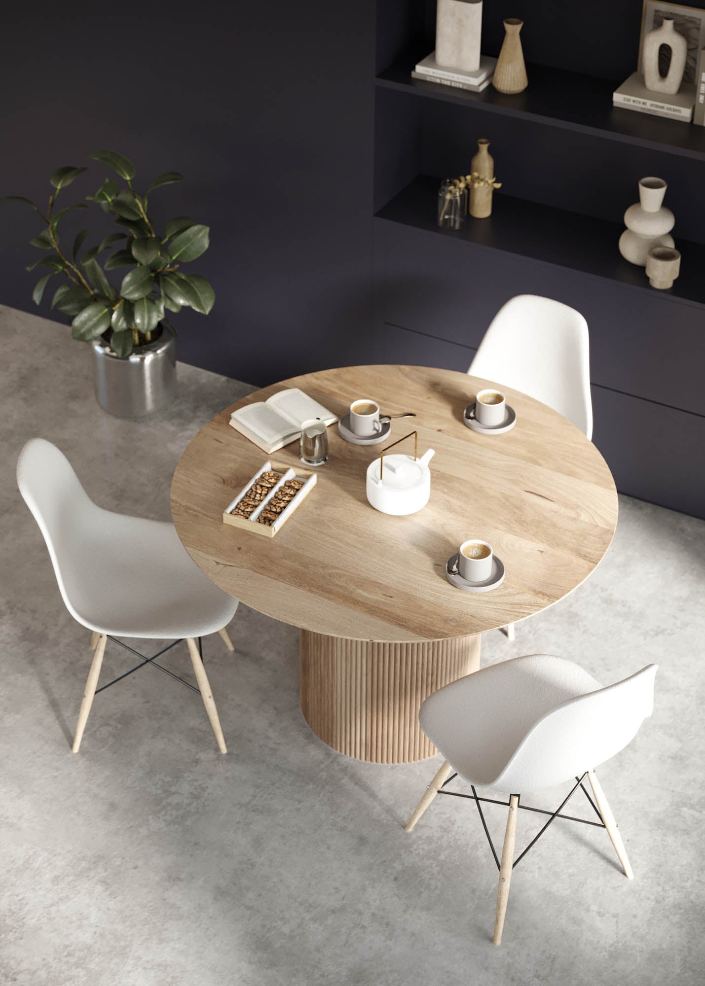 Cylinder Round Dining Table